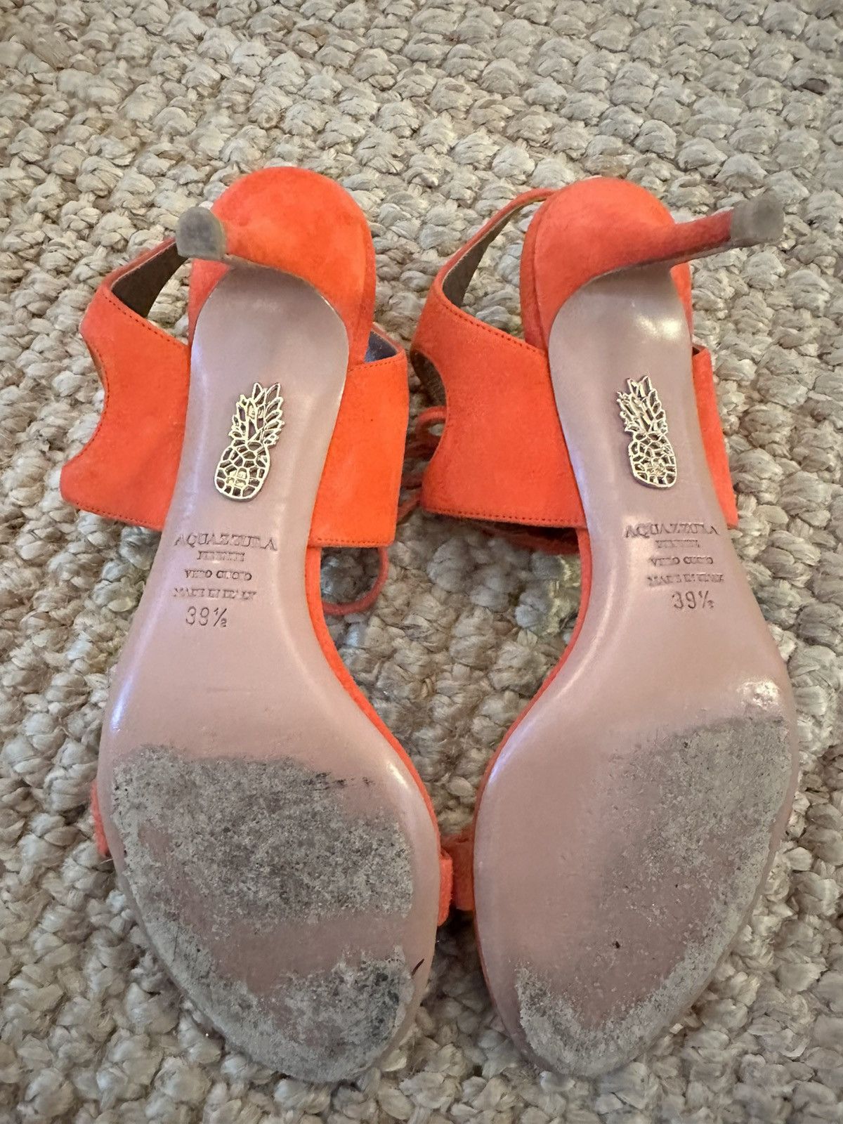 Aquazzura Aquazzura coral suede Strappy sandal ankle tie Size 39.5 Size US 9.5 / IT 39.5 - 4 Thumbnail