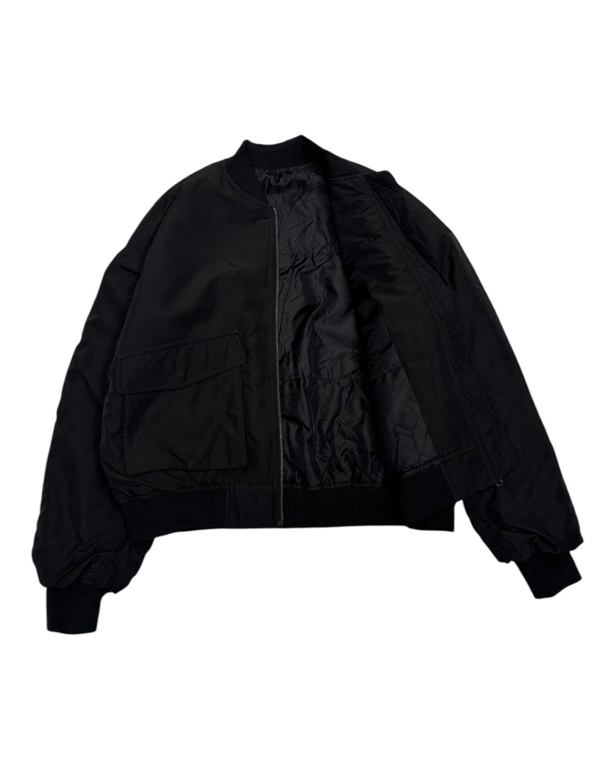 GU × Hysteric Glamour ❤️‍🔥RARE GU CROPPED PARACHUTE BOMBER JACKET RICK OWENS STYLE Size US L / EU 52-54 / 3 - 2 Thumbnail