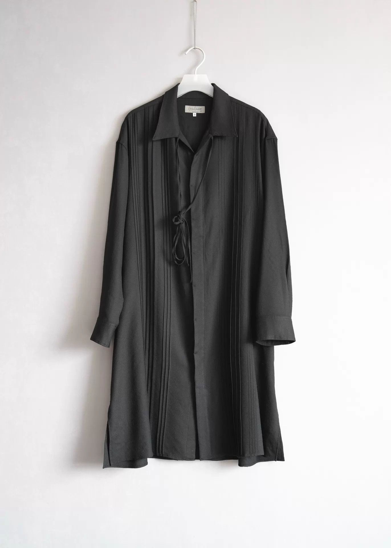 Yohji Yamamoto Yohji Yamamoto 22AW Pleated Knot Wool Long Shirt 3 Size US L / EU 52-54 / 3 - 1 Thumbnail