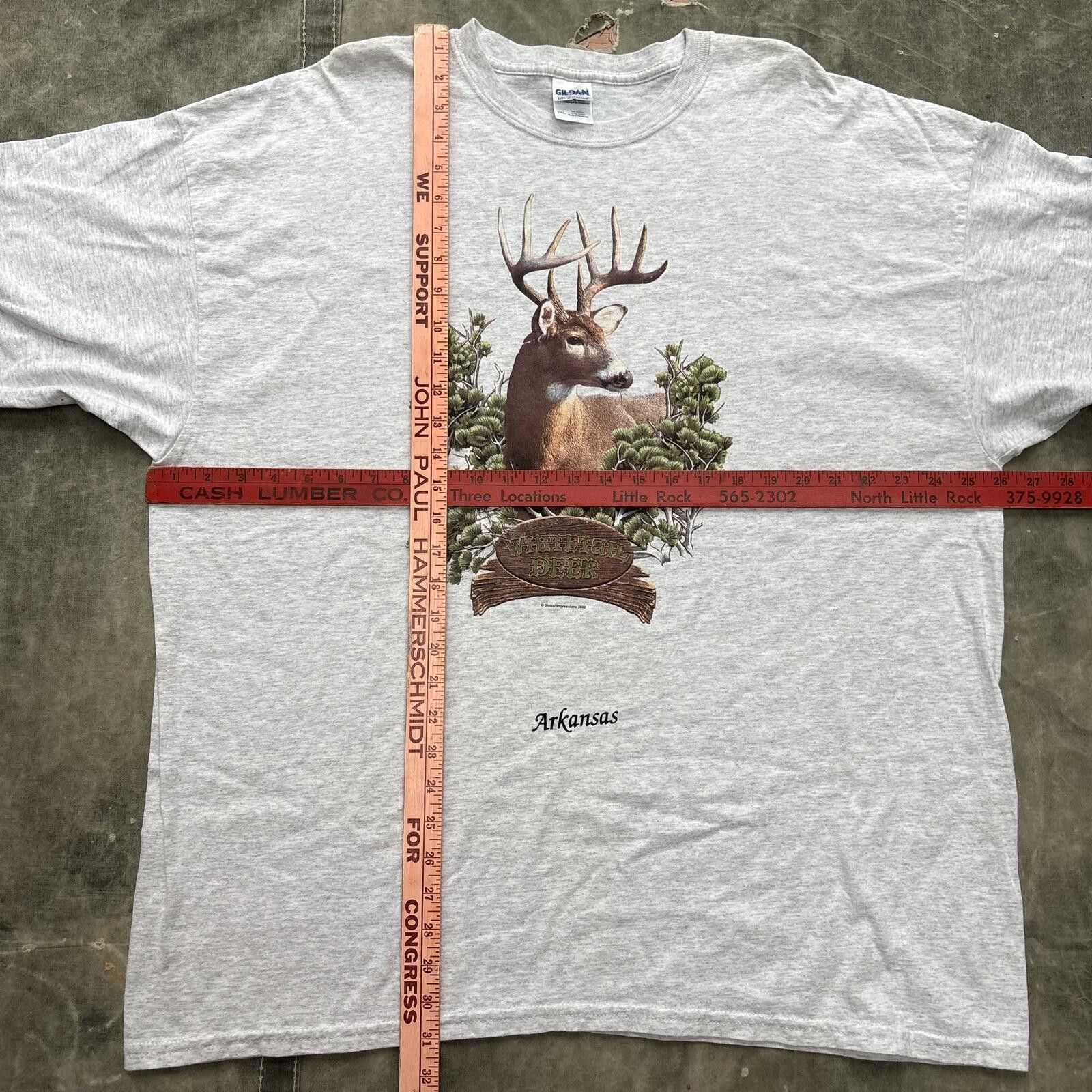 Gildan Vintage Y2K Whitetail Deer Arkansas Hunting Nature Shirt Size US XXL / EU 58 / 5 - 6 Thumbnail