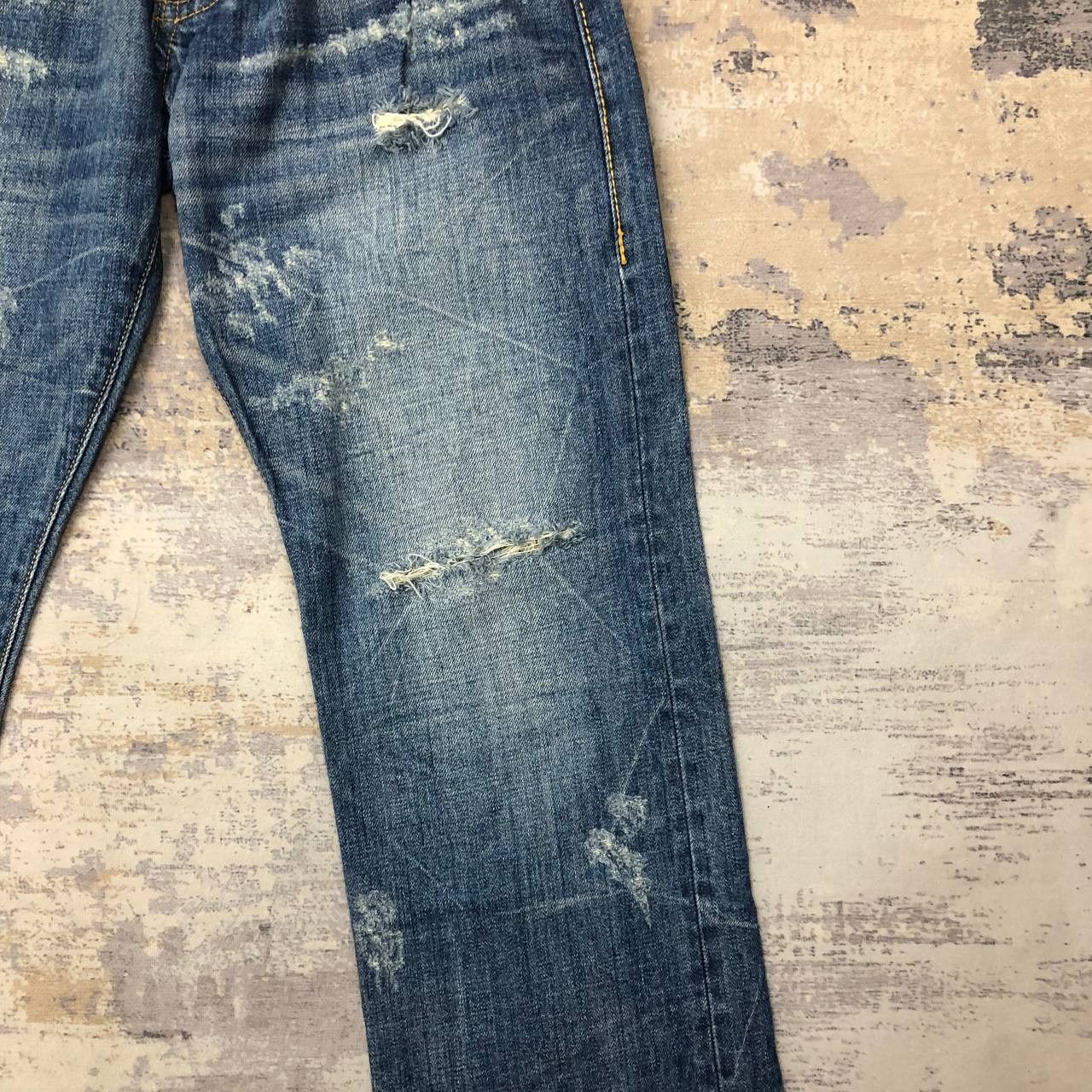 Japanese Brand P163 CO&LU RIPPED JAPAN DENIM Size US 30 / EU 46 - 8 Thumbnail