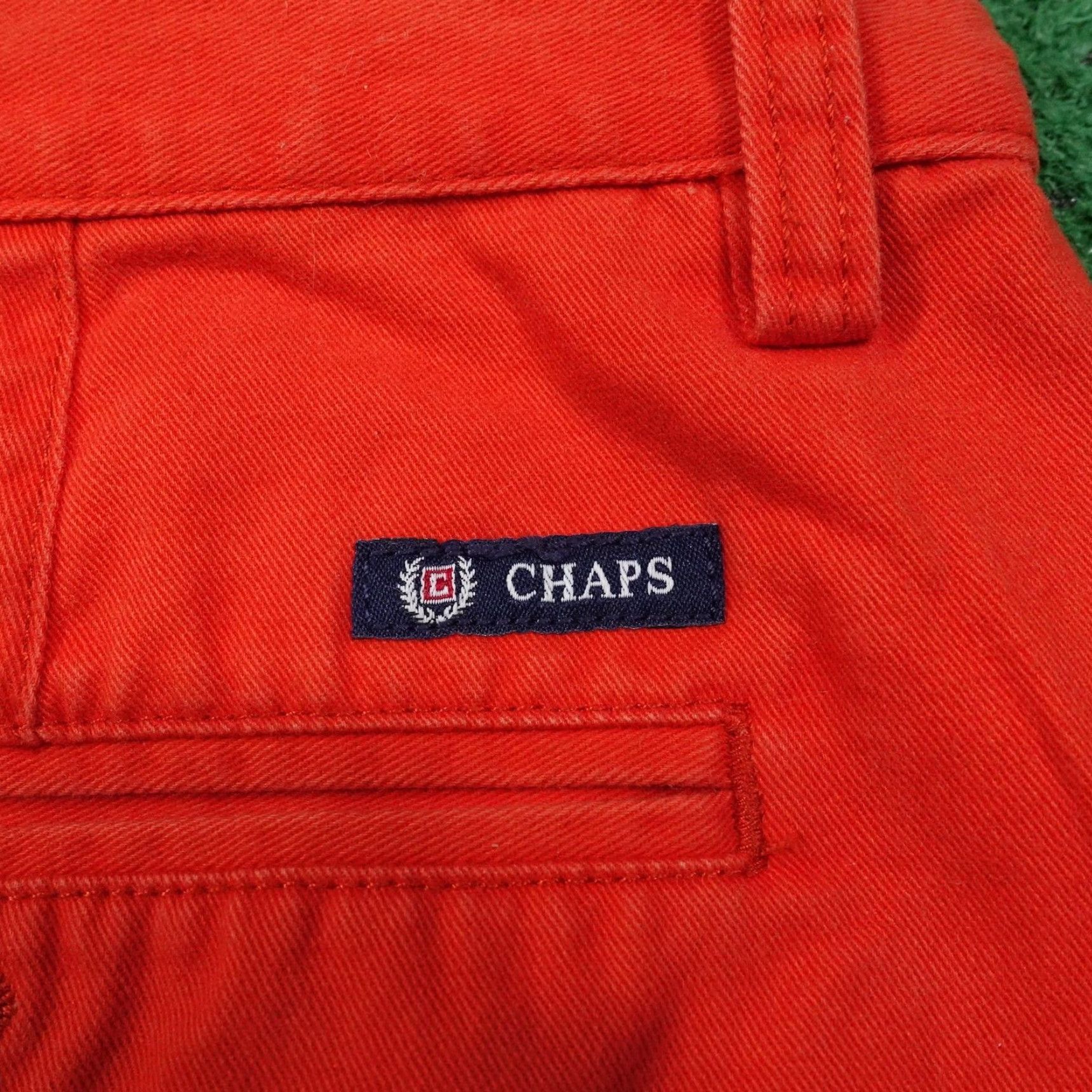 Chaps Chaps Shorts Mens 40 Orange Chino Cotton Casual Flat Front 8 Inseam Size US 40 / EU 56 - 4 Thumbnail