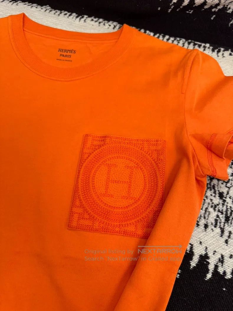 Hermes Hermes Orange Short Sleeve T-Shirt Size XXS / US 00 / IT 34 - 2 Thumbnail