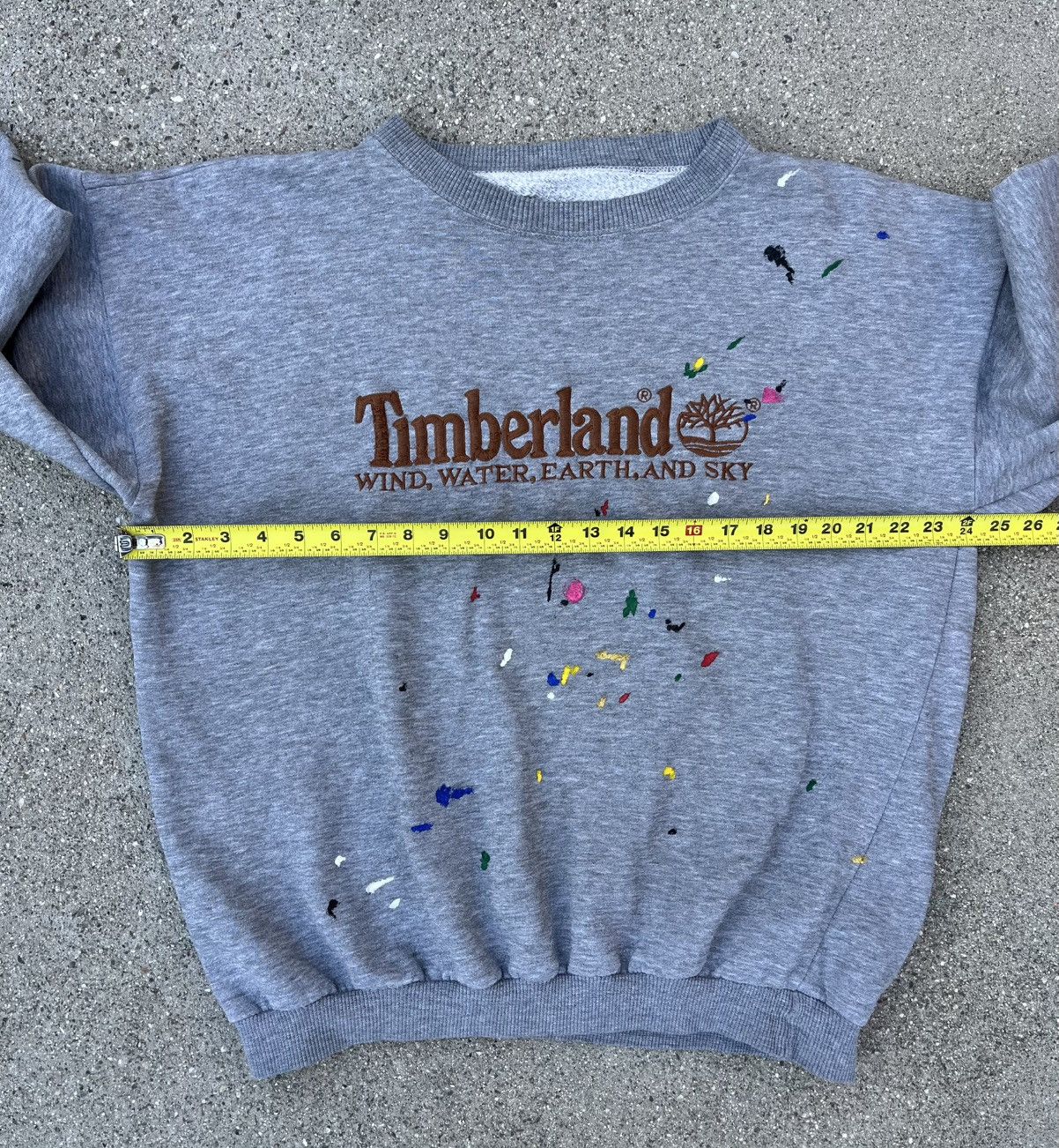 Japanese Brand × Timberland × Vintage Vintage Custom Timberland Crewneck Sweatshirt Distressed Size US L / EU 52-54 / 3 - 5 Thumbnail