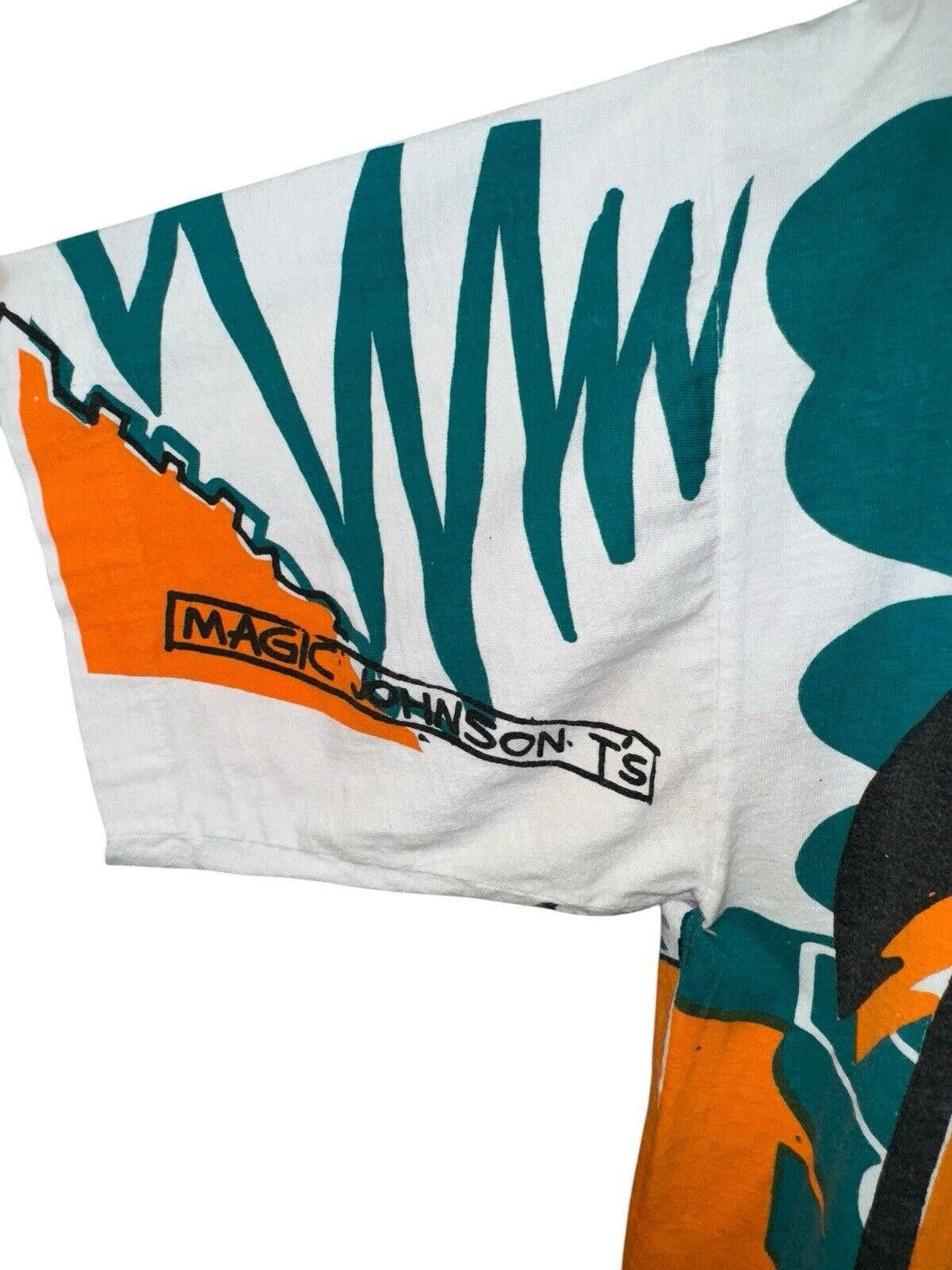 Designer Vintage Magic Johnson Tees Miami Dolphins 1993 AOP Shirt XL Size US XL / EU 56 / 4 - 3 Thumbnail