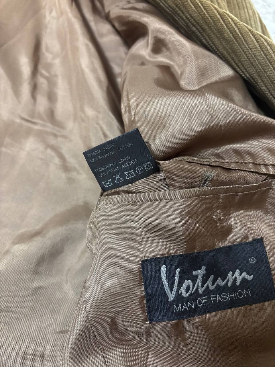 Vintage Votum Man of Fashion Corduroy Blazer Jacket – Brown Size 54L - 7 Thumbnail