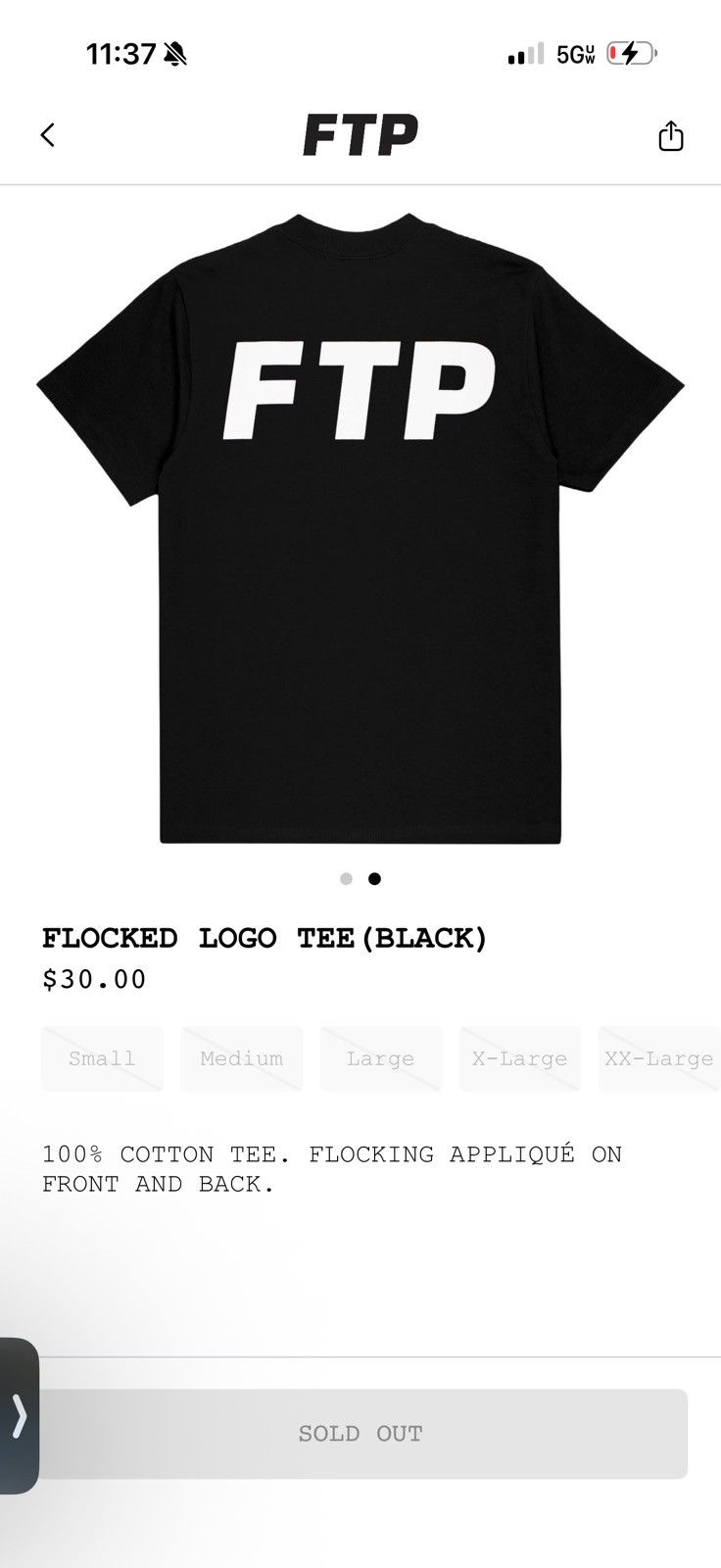 Fuck The Population FTP Flocked Logo T-Shirt Black Size US XXL / EU 58 / 5 - 2 Thumbnail