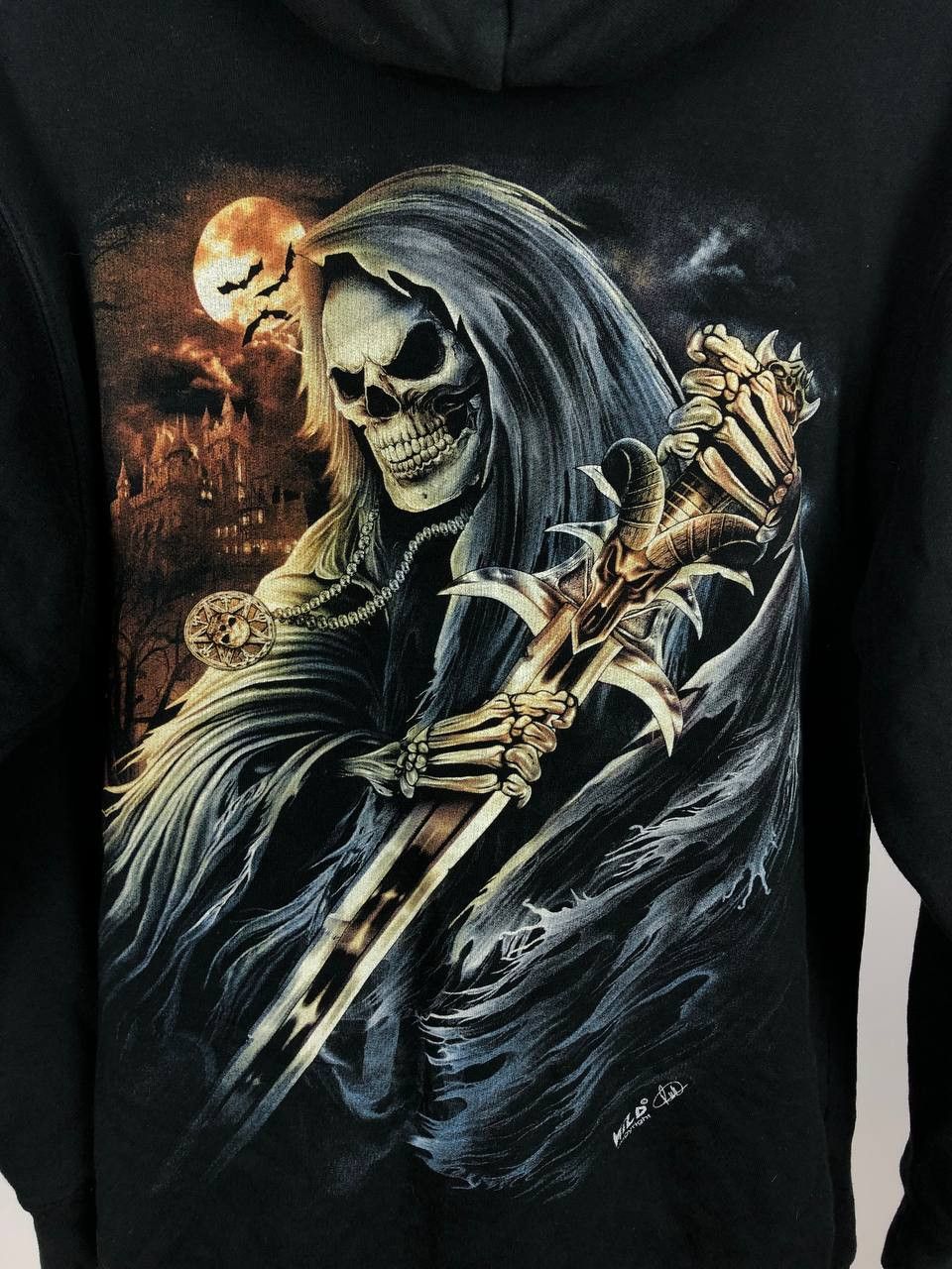 Other Wild Zip Hoodie Skeleton Satan Death Jacket size L Size US L / EU 52-54 / 3 - 9 Thumbnail