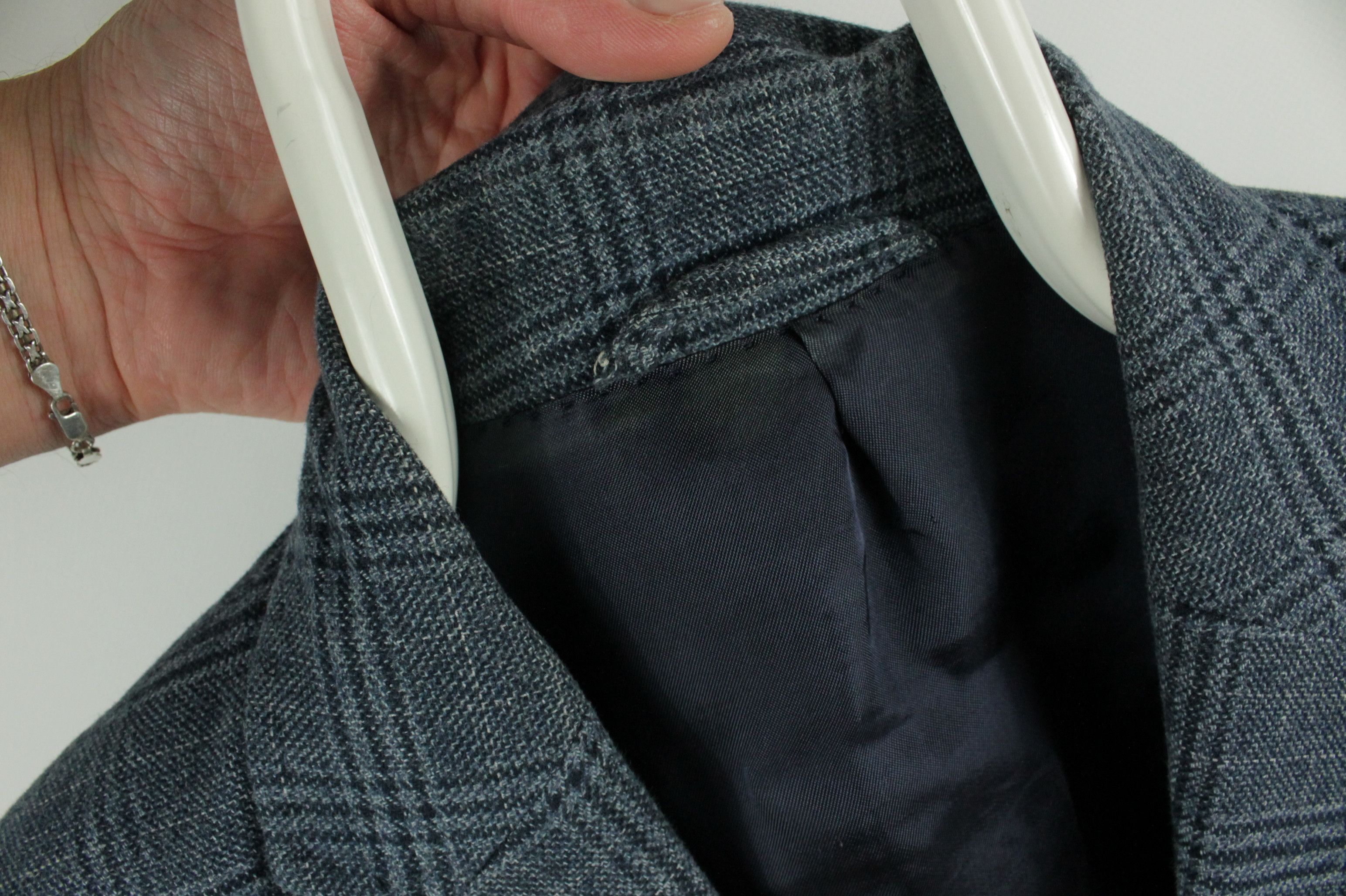 Hackett Hackett London Brushed Blue Cheked Cotton Blazer Jacket Size US M / EU 48-50 / 2 - 3 Thumbnail