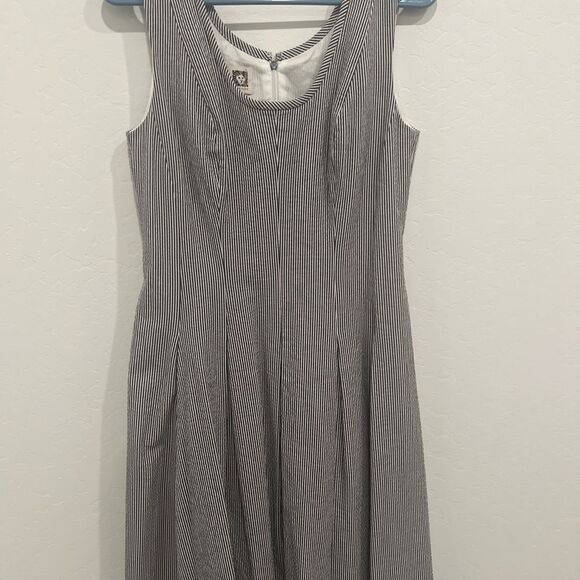 Anne Klein Anne Klein Womens Striped Fit & Flare Dress Sleeveless Size Size S / US 4 / IT 40 - 2 Thumbnail