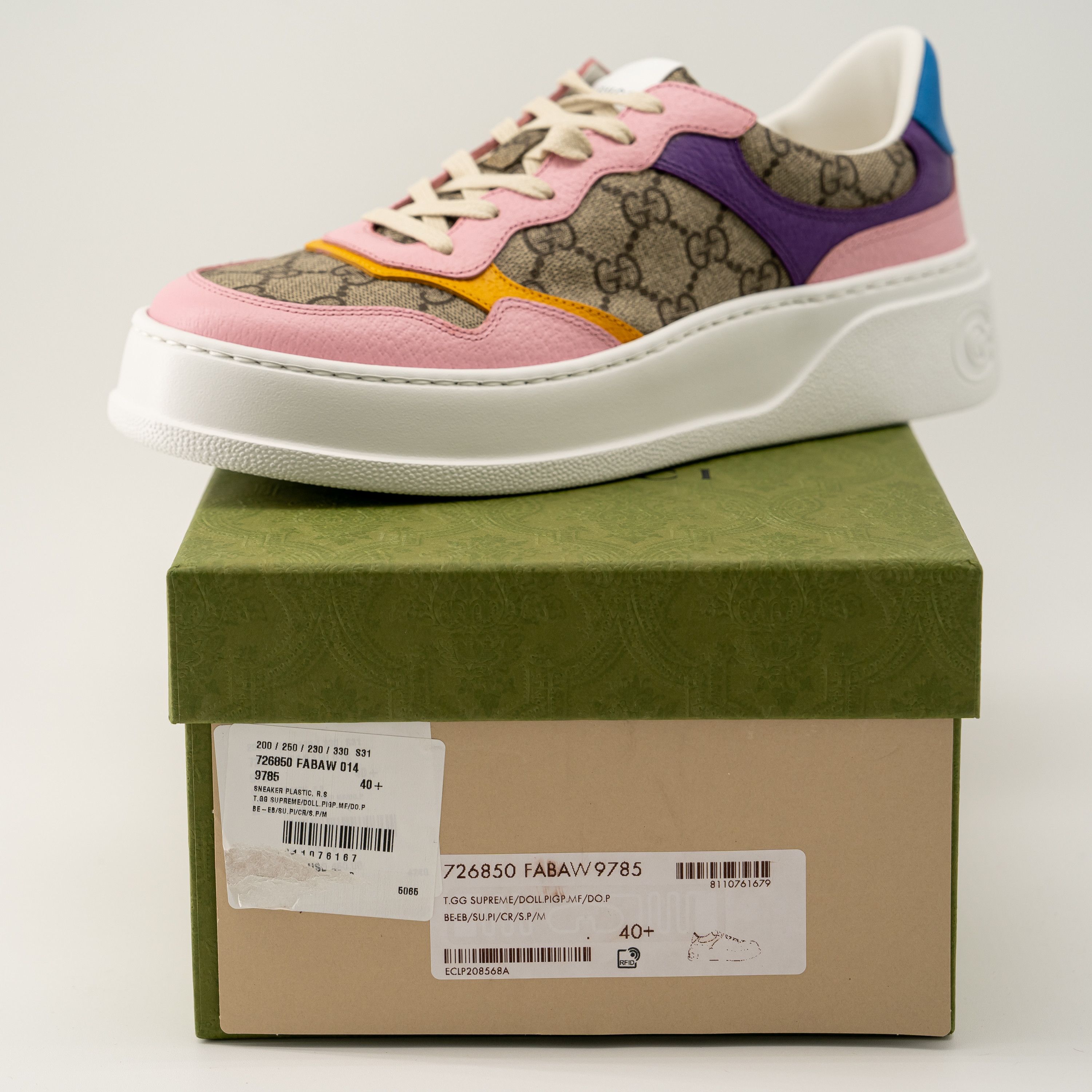 Gucci 40.5G Gucci Chunky B Pink Beige GG Sneakers Blue Purple Size US 10.5 / IT 40.5 - 8 Thumbnail