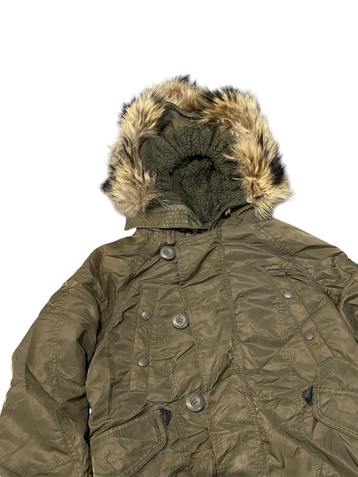 If Six Was Nine × Japanese Brand × Le Grande Bleu (L.G.B.) 00's Archive GOA N-2B Fur Jacket Size M / US 6-8 / IT 42-44 - 3 Thumbnail