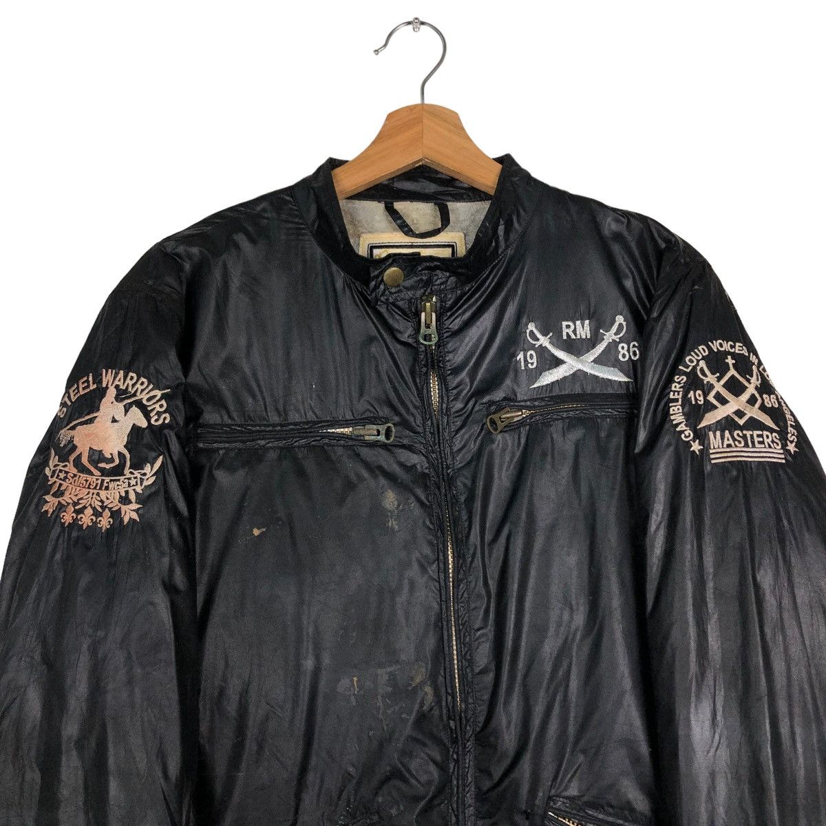 Japanese Brand VINTAGE BIKER JACKET PUNK DESIGN PARACHUTE REALMASTER STEEL Size US M / EU 48-50 / 2 - 3 Thumbnail