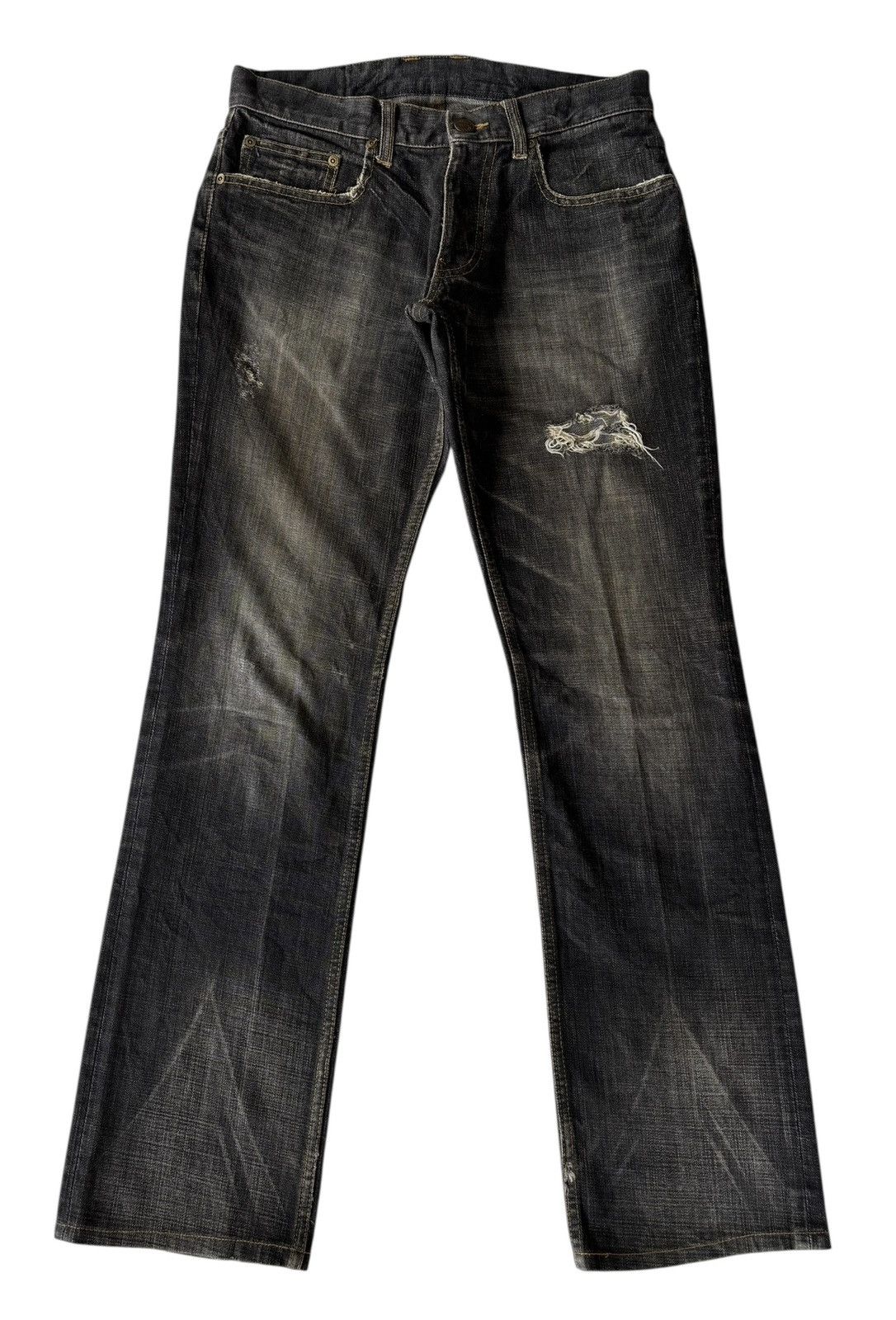 Tornado Mart Vintage Monsieur NICOLE Bootcut Denim Jeans Low Rise Flare Size US 31 - 7 Thumbnail
