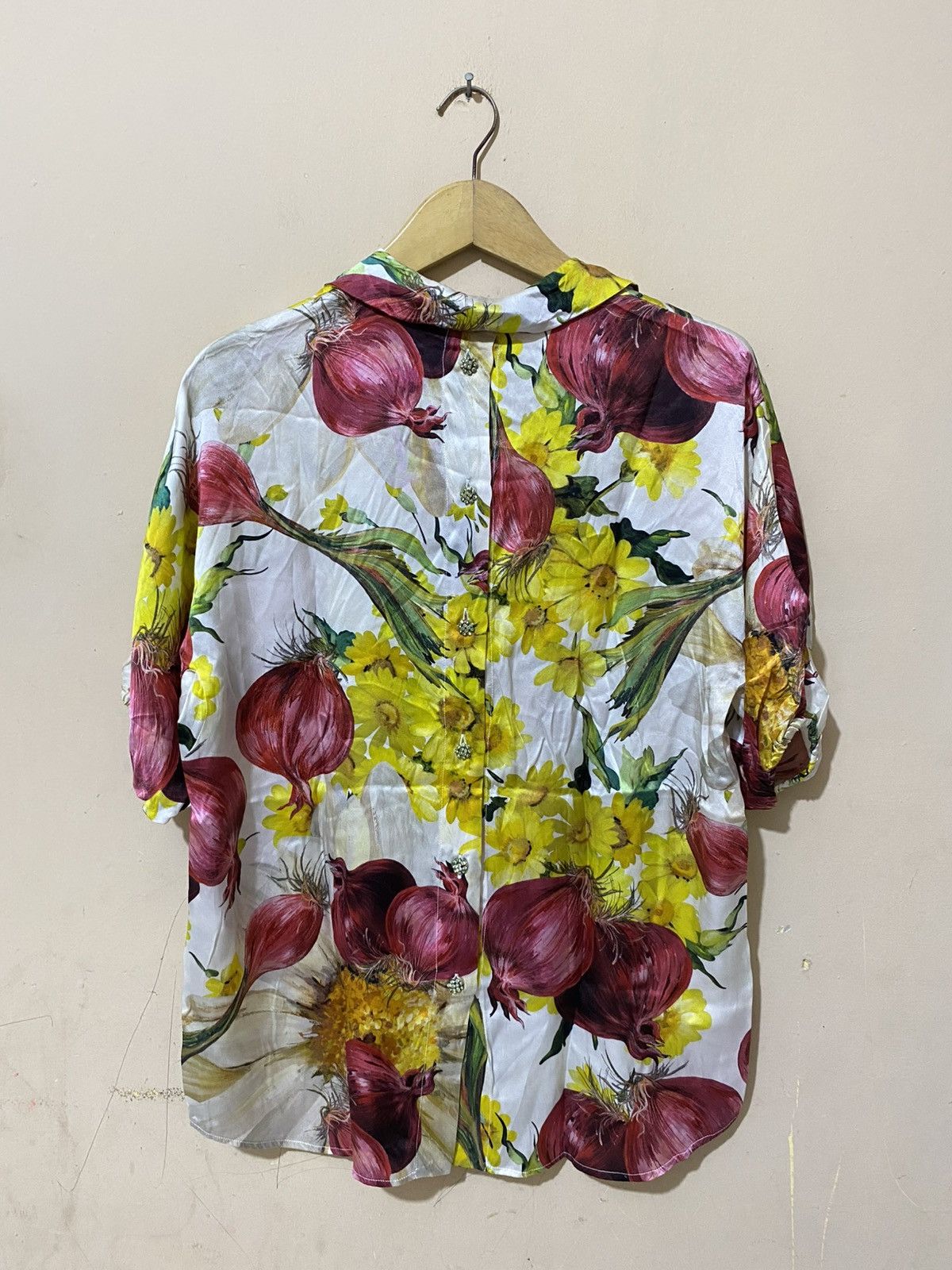 Dolce & Gabbana SS12 Dolce & Gabbana Onion Printed Silk Blouse “RUNWAY” Size S / US 4 / IT 40 - 9 Thumbnail