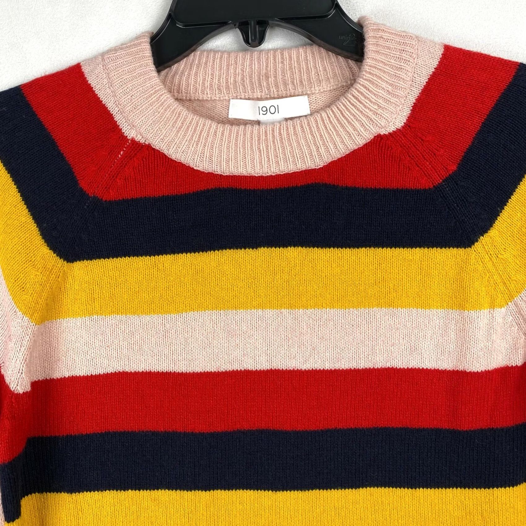 Nordstrom Nordstrom 1901 Women's Pullover Sweater Multicolor Striped Crew Neck Long Sleeve Size M Size M / US 6-8 / IT 42-44 - 4 Thumbnail