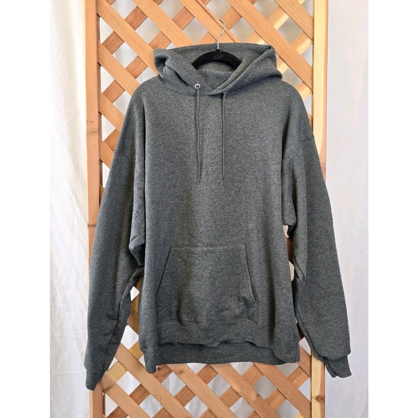 Hanes Hanes EcoSmart Hoodie - Mid weight Pullover Sweatshirt - Gray - Size L - Men - Hoodie Size US L / EU 52-54 / 3 - 2 Thumbnail