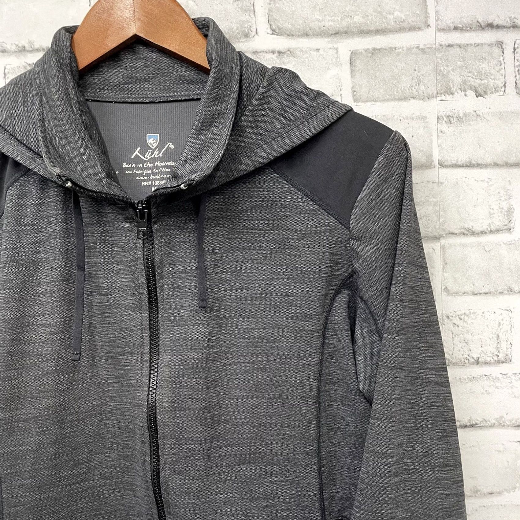 Vintage Kuhl Jacket Gray Full-Zip Hooded Polyester Blend Womens M Gray Basic Jacket Hoodie Mens? Size M / US 6-8 / IT 42-44 - 2 Thumbnail