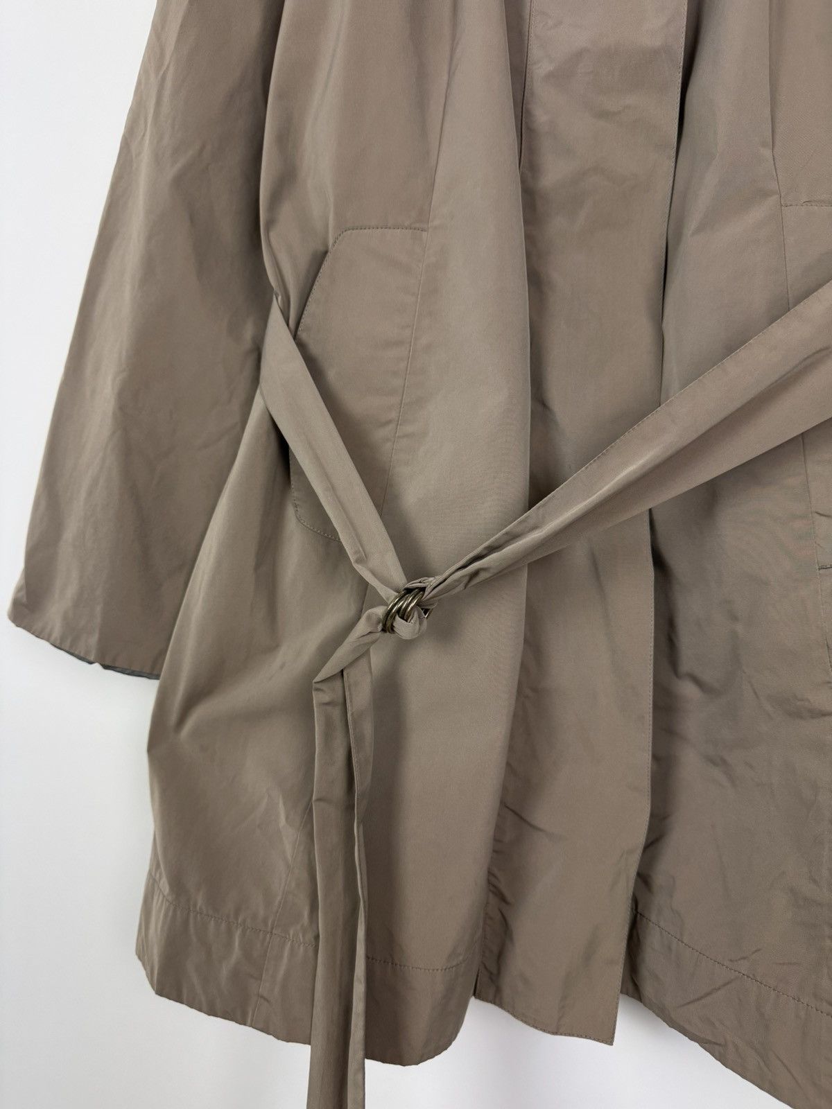 Brunello Cucinelli Rivamonti by Brunello Cucinelli Woman’s Trench Coat Jacket Size XL / US 12-14 / IT 48-50 - 9 Thumbnail