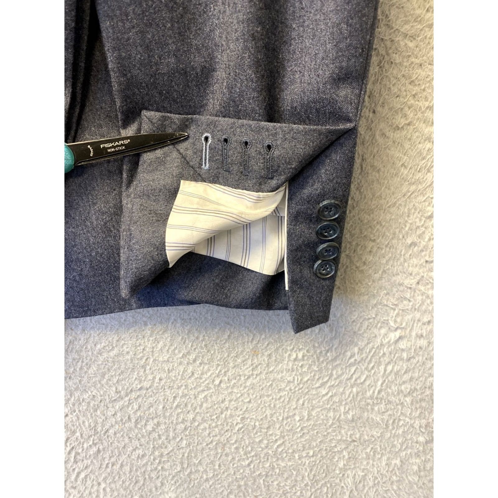 Vintage J Hilburn Suit Men’s 42R Dusty Blue 2 Piece Wool Vitale Barberis Canonico /0732 Pants 36x33 Mens Regular Formal Size 42R - 3 Thumbnail