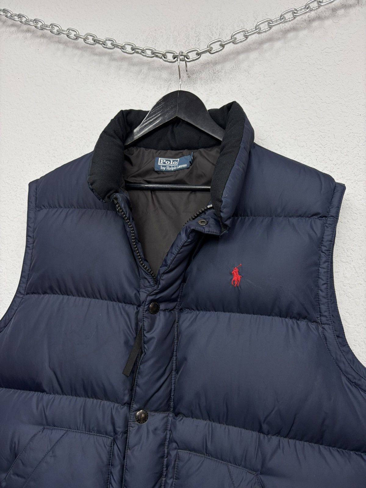 Polo Ralph Lauren Polo Ralph Lauren Navy Puffer Vest Classic Down Gilet Logo Size US L / EU 52-54 / 3 - 4 Thumbnail