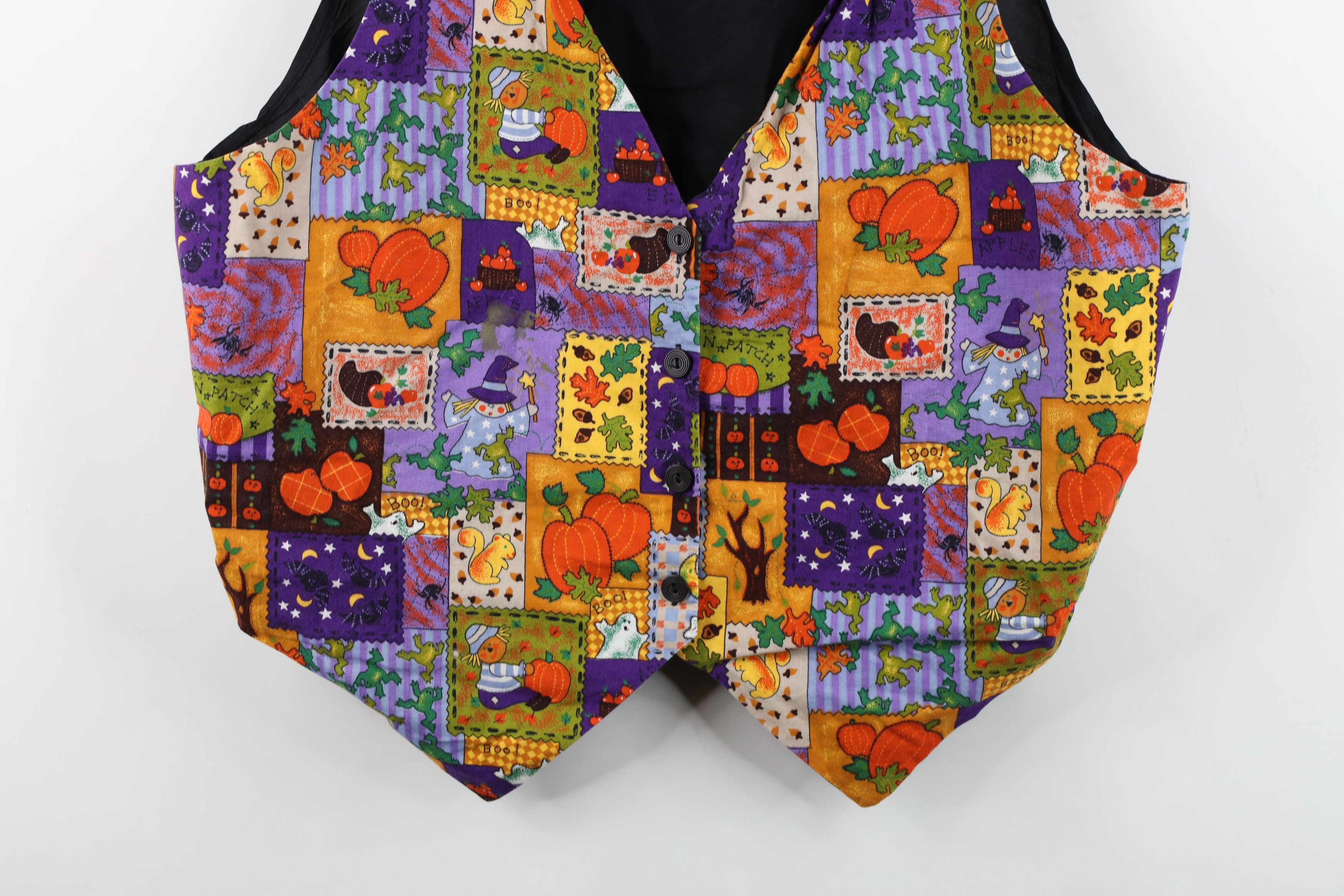 Vintage Vintage 90s Streetwear Fall Tie Back Button Vest Jacket Size XL / US 12-14 / IT 48-50 - 3 Thumbnail