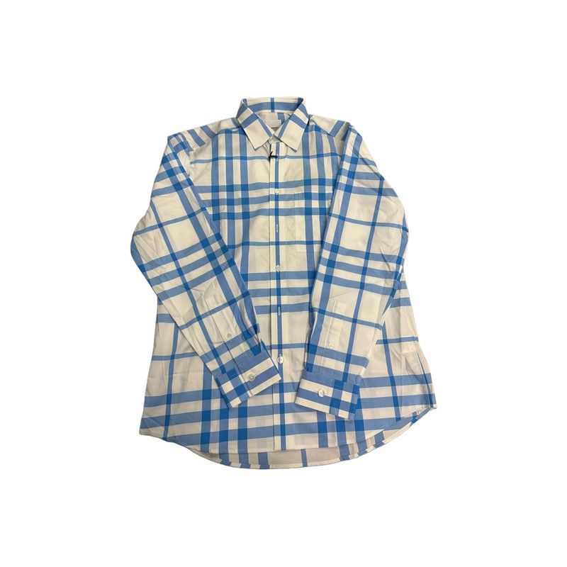 Burberry Blue Plaid Long Sleeve Shirt 0079