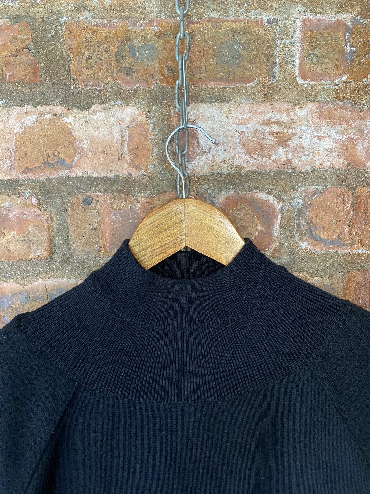Yves Saint Laurent 1990s High neck bush pocket super black wool Size M / US 6-8 / IT 42-44 - 6 Thumbnail
