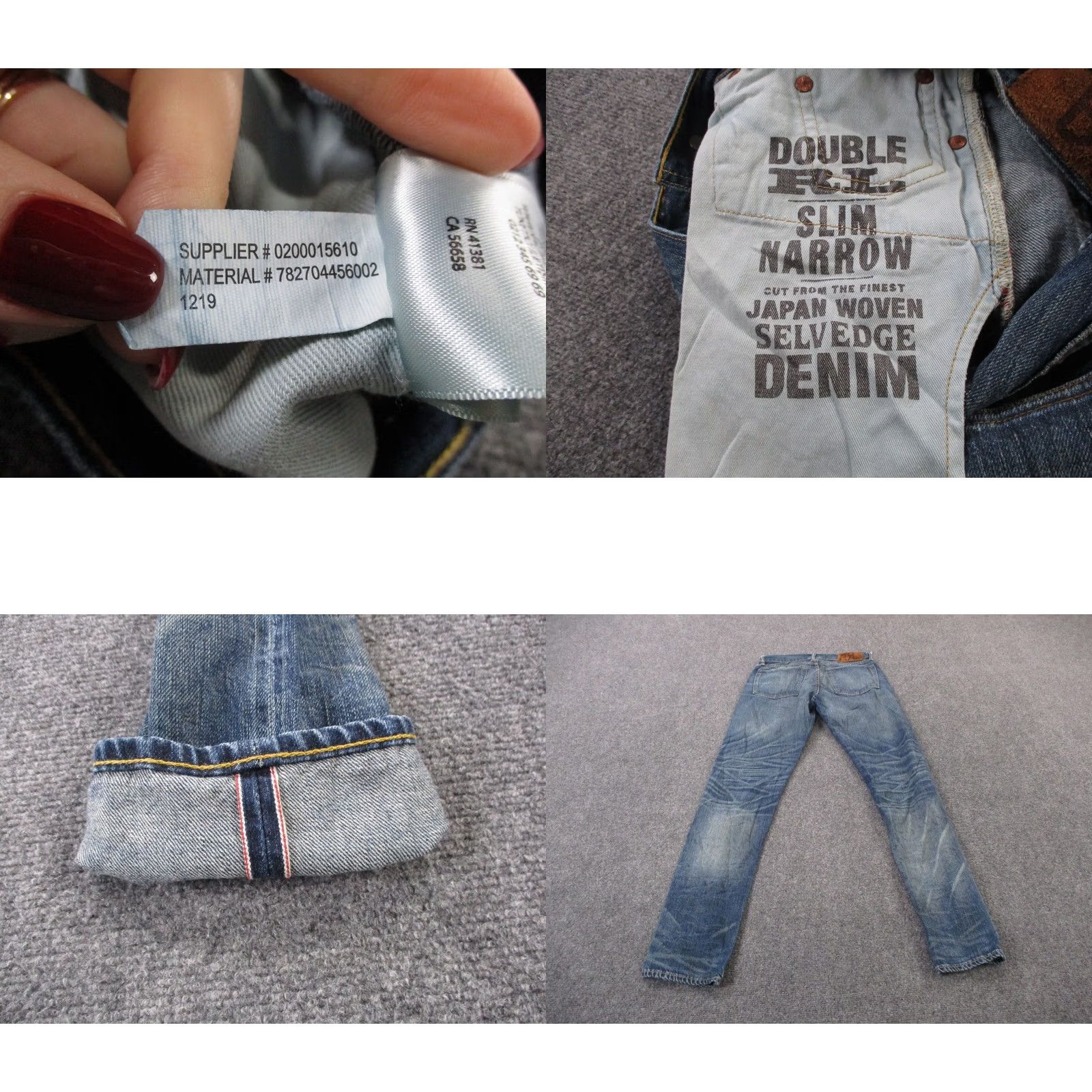 Vintage RRL Ralph Lauren Jeans Men 29 X 32 Denim Selvedge Japan Slim Straight Narrow Shirt Category Jeans Mens Regular Blue 29 Size US 28 / EU 44 - 9 Thumbnail