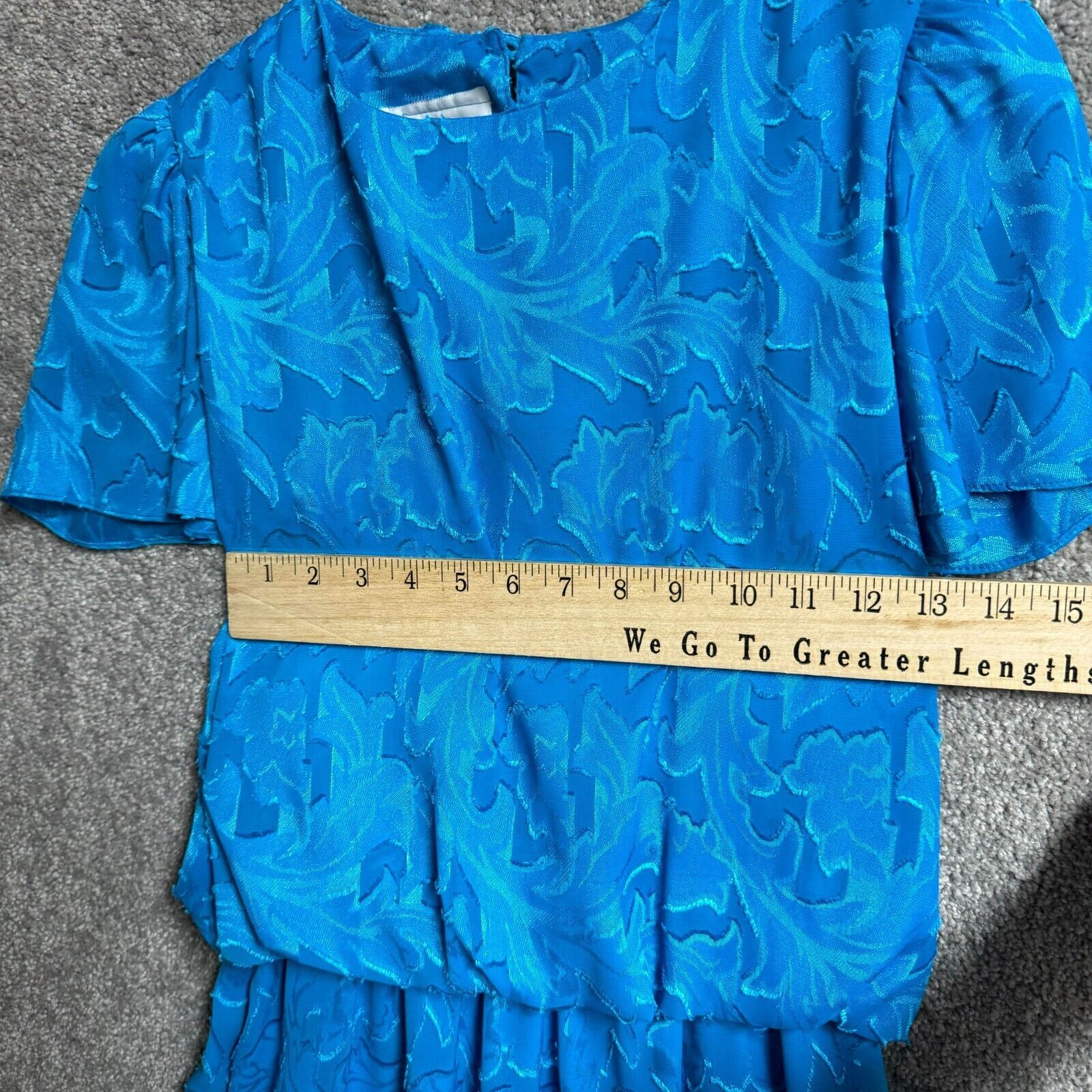 Other Vintage Lady Page Dress 8 Jacquard Textured Fringes Blouson Size M / US 6-8 / IT 42-44 - 10 Thumbnail