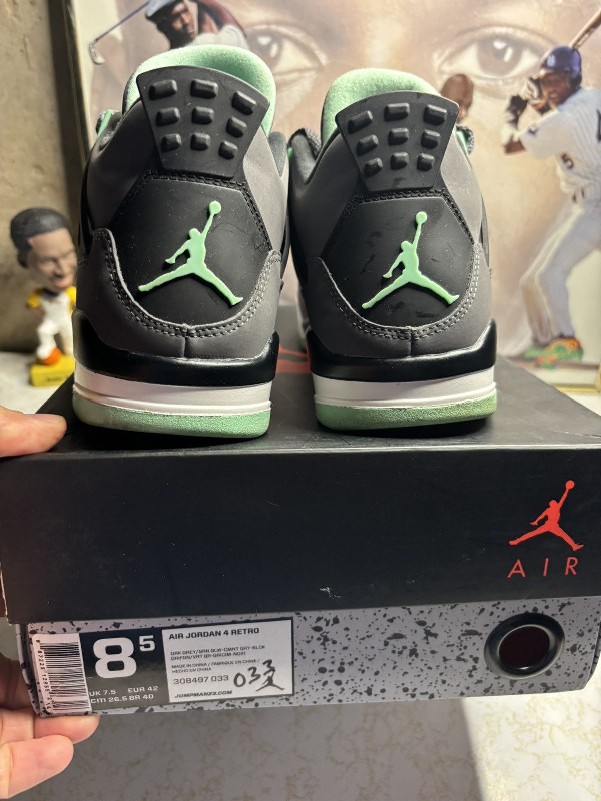 Jordan Brand Jordan Retro 4 ‘green glow’ Size US 8.5 / EU 41-42 - 7 Thumbnail