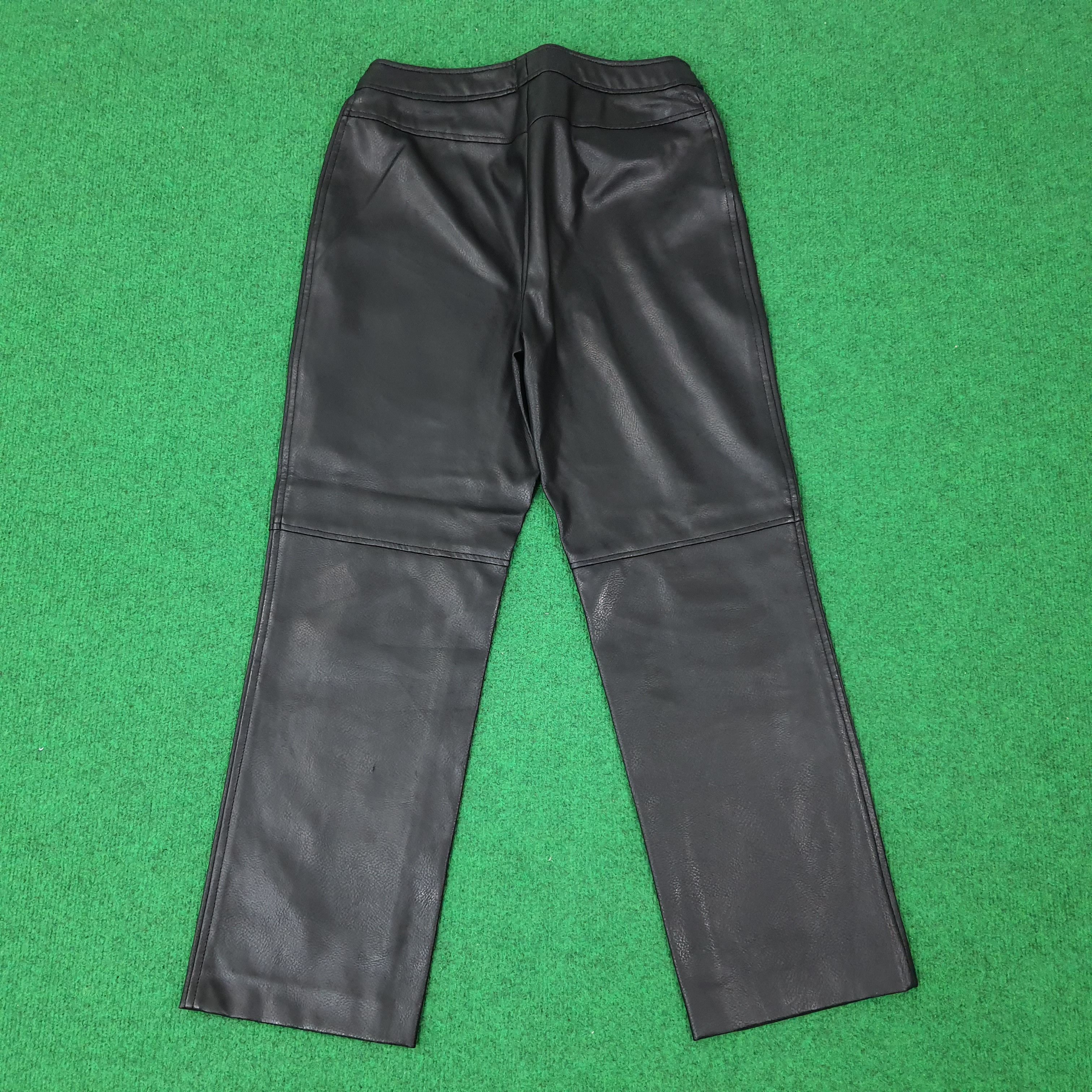 Marella Vintage Marella Tricot Designer Leather Pants C235N38 Size 28" / US 6 / IT 42 - 3 Thumbnail