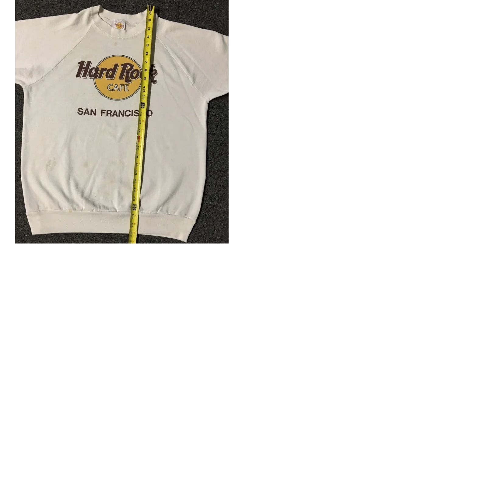 Hard Rock Cafe VINTAGE Hard Rock Cafe San Francisco Hoodie L White 80s Distressed Grunge Mens Size US L / EU 52-54 / 3 - 9 Thumbnail