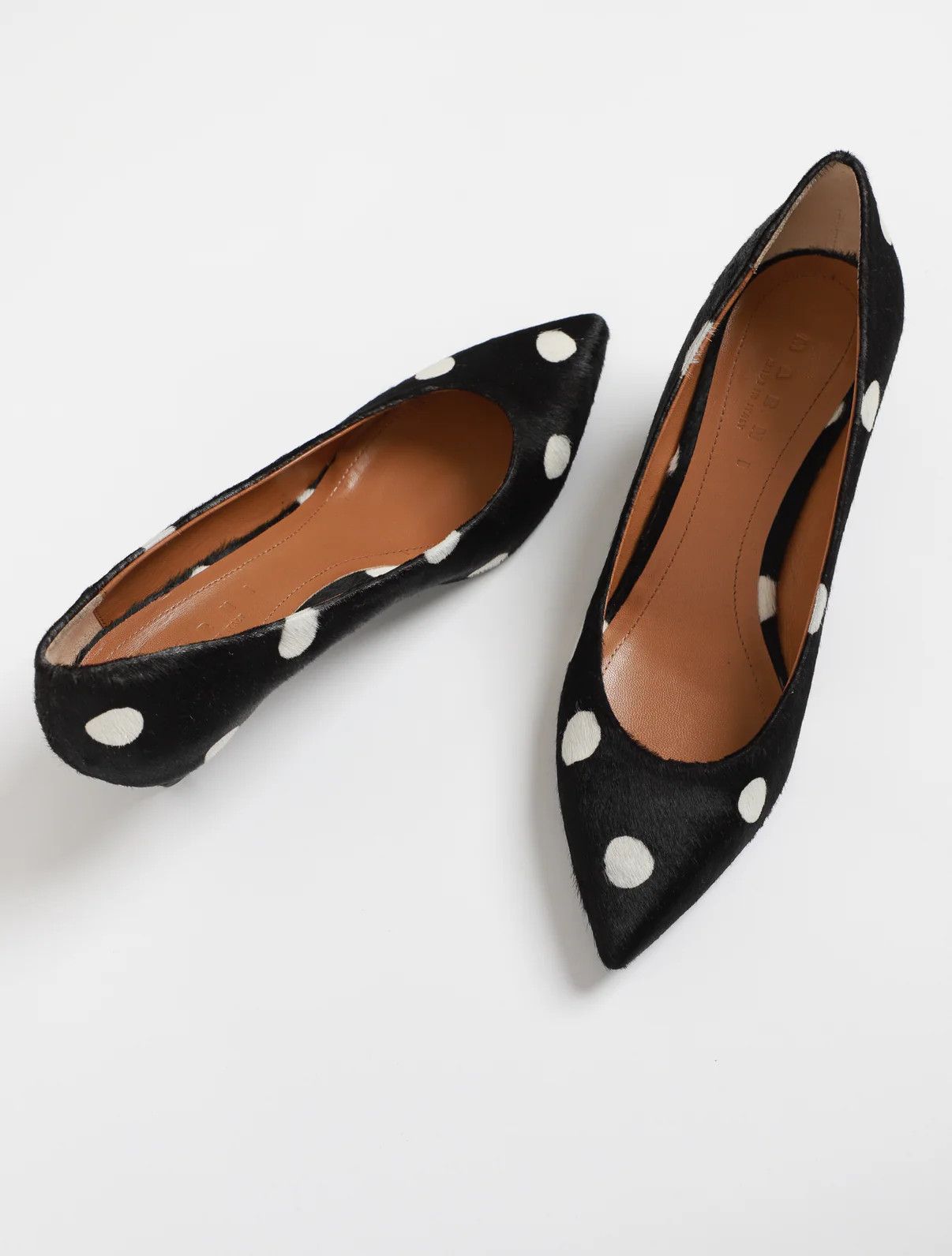Marni o1w1db10125 Fur Heels in Black/White Size US 7 / IT 37 - 3 Thumbnail