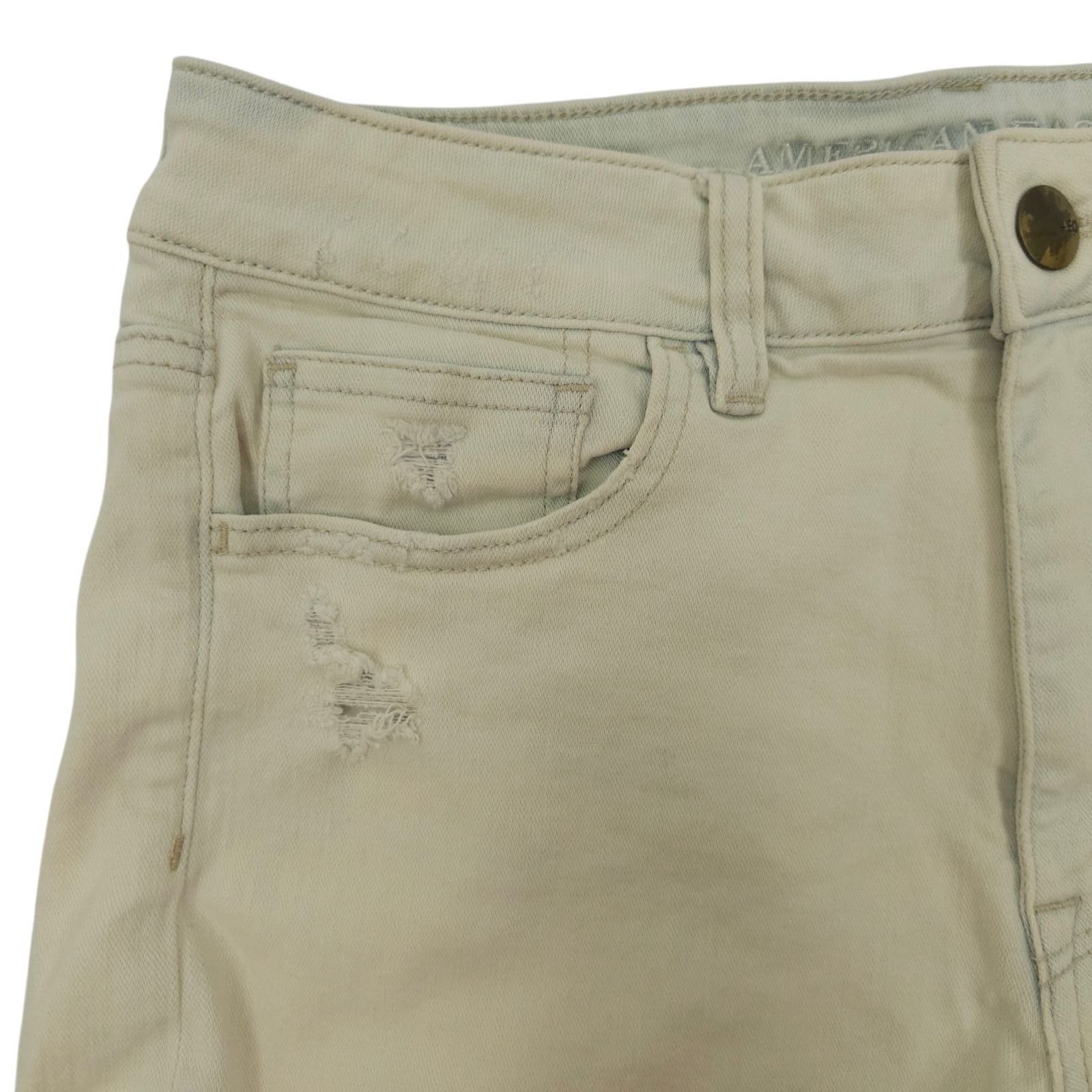 American Eagle Outfitters American Eagle Super Stretch Hi-Rise Shortie 12 Bleached Size 34" / US 12 / IT 48 - 10 Thumbnail
