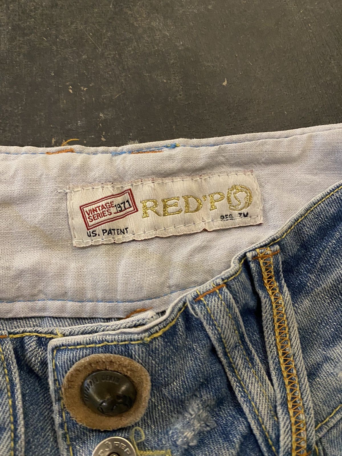 If Six Was Nine Red Peppers Distressed Bootcut Jeans Size US 27 - 5 Thumbnail