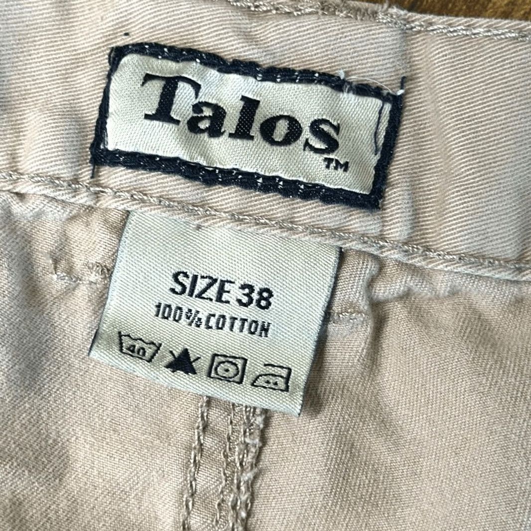 Vintage Talos Cargo Shorts Mens 38 Hiking Outdoor Camping Elastic Waist Tan Blue Cargo Men 38 Tan Blue Damaged Front Pocket Size US 38 / EU 54 - 6 Thumbnail