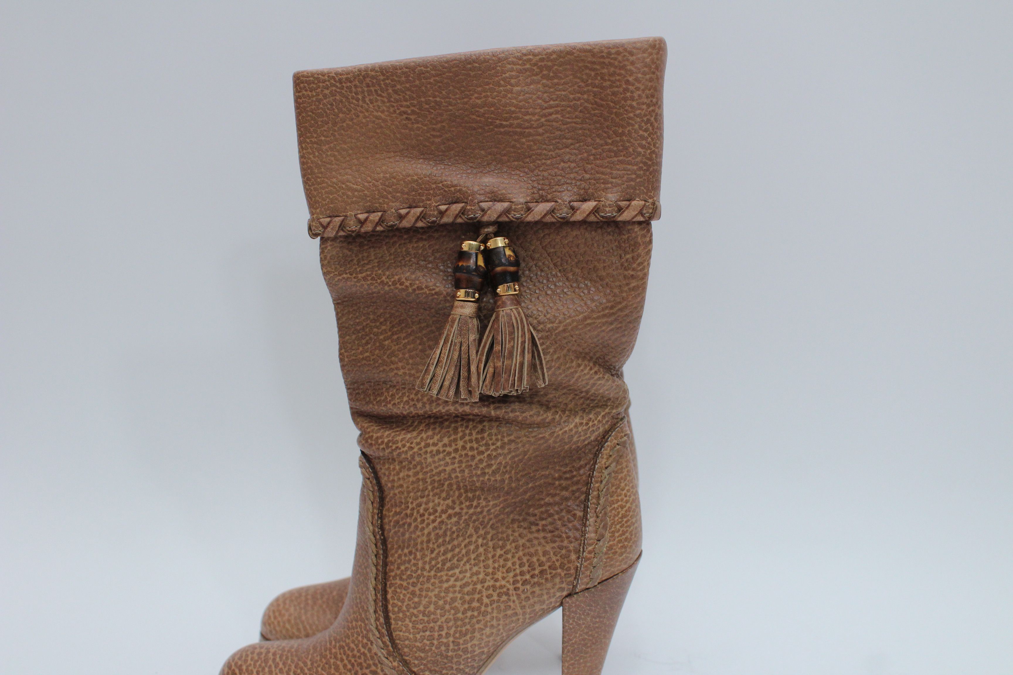 Gucci Gucci Marrakech Brown Leather Heel Boots Size 40 Authentic Size US 10 / IT 40 - 7 Thumbnail