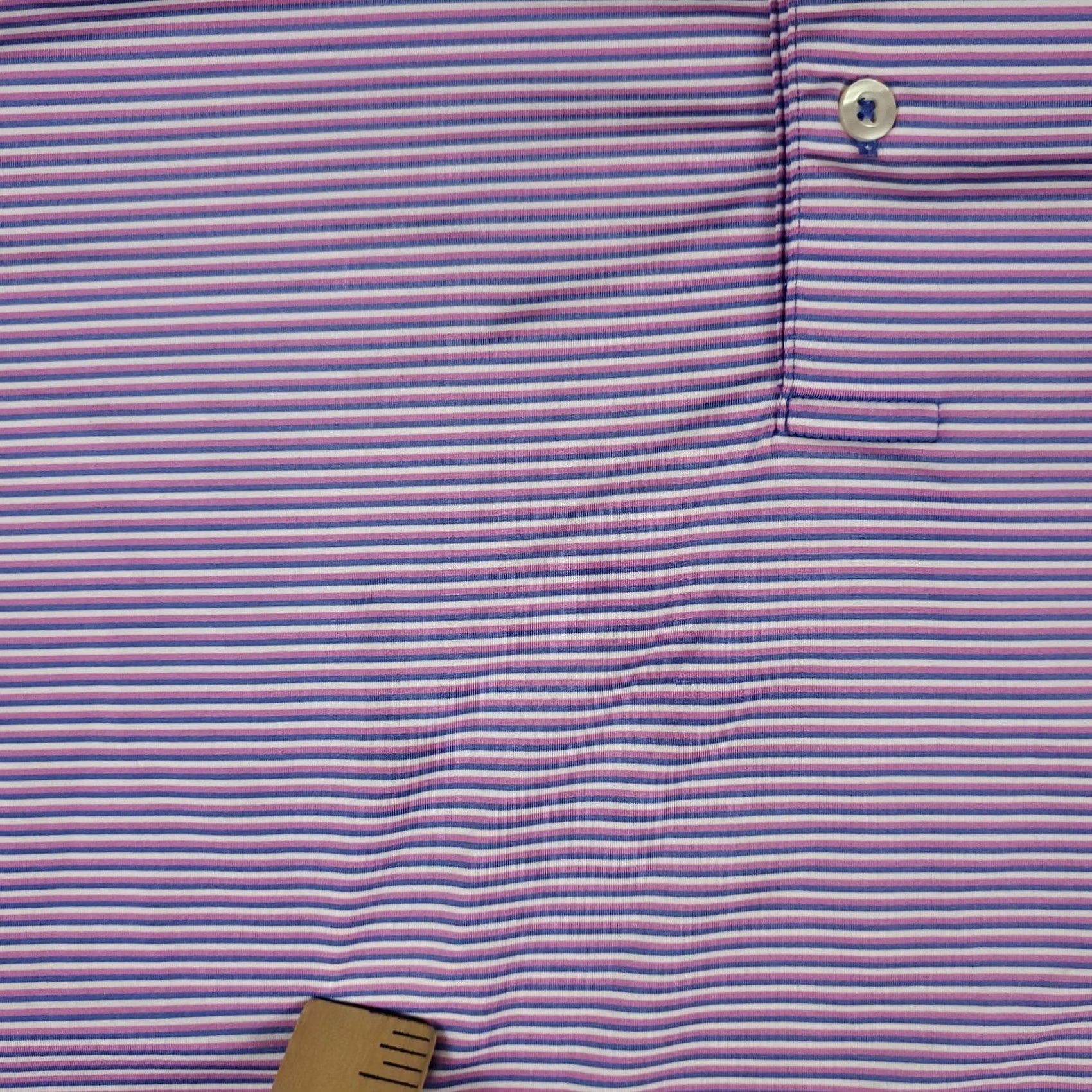 Vintage Donald Ross Polo Shirt Mens 2XL Blue Striped Golf Short Sleeve Size US XXL / EU 58 / 5 - 4 Thumbnail