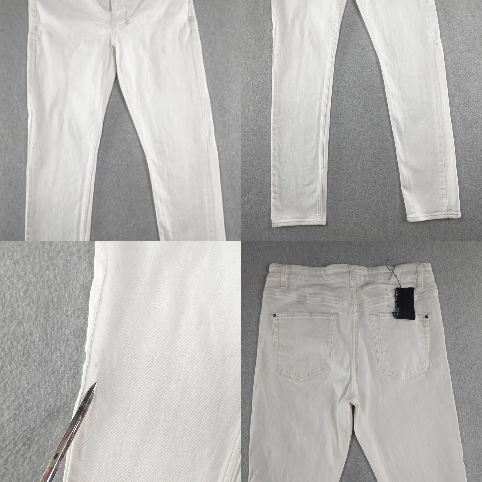 Ksubi ksubi Jeans Mens 33X31 White Skinny Slim Fit Denim Shirt? Size US 33 - 9 Thumbnail