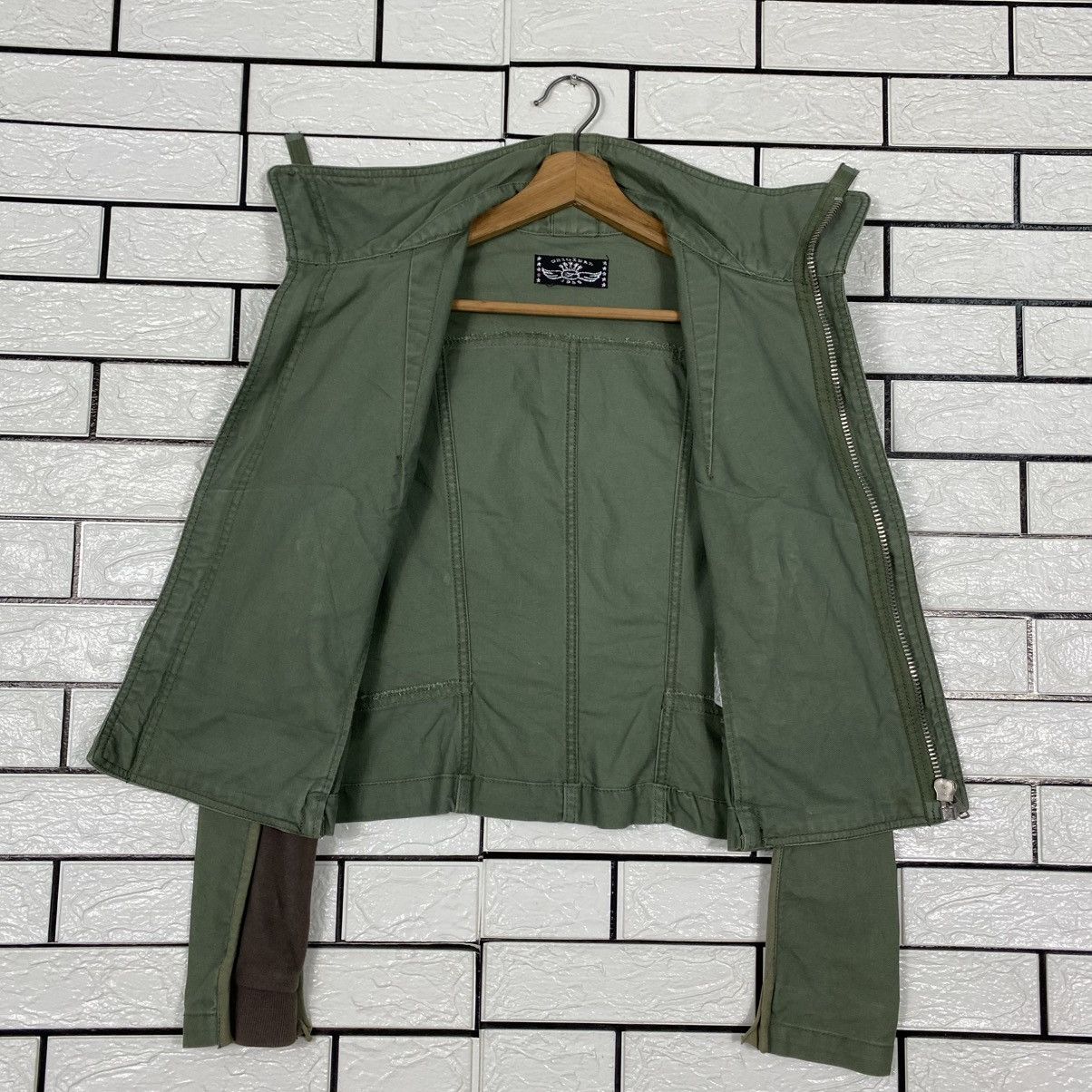 Japanese Brand 📌Vintage Cropped Biker Jacket Parachute Military Style Size M / US 6-8 / IT 42-44 - 14 Thumbnail