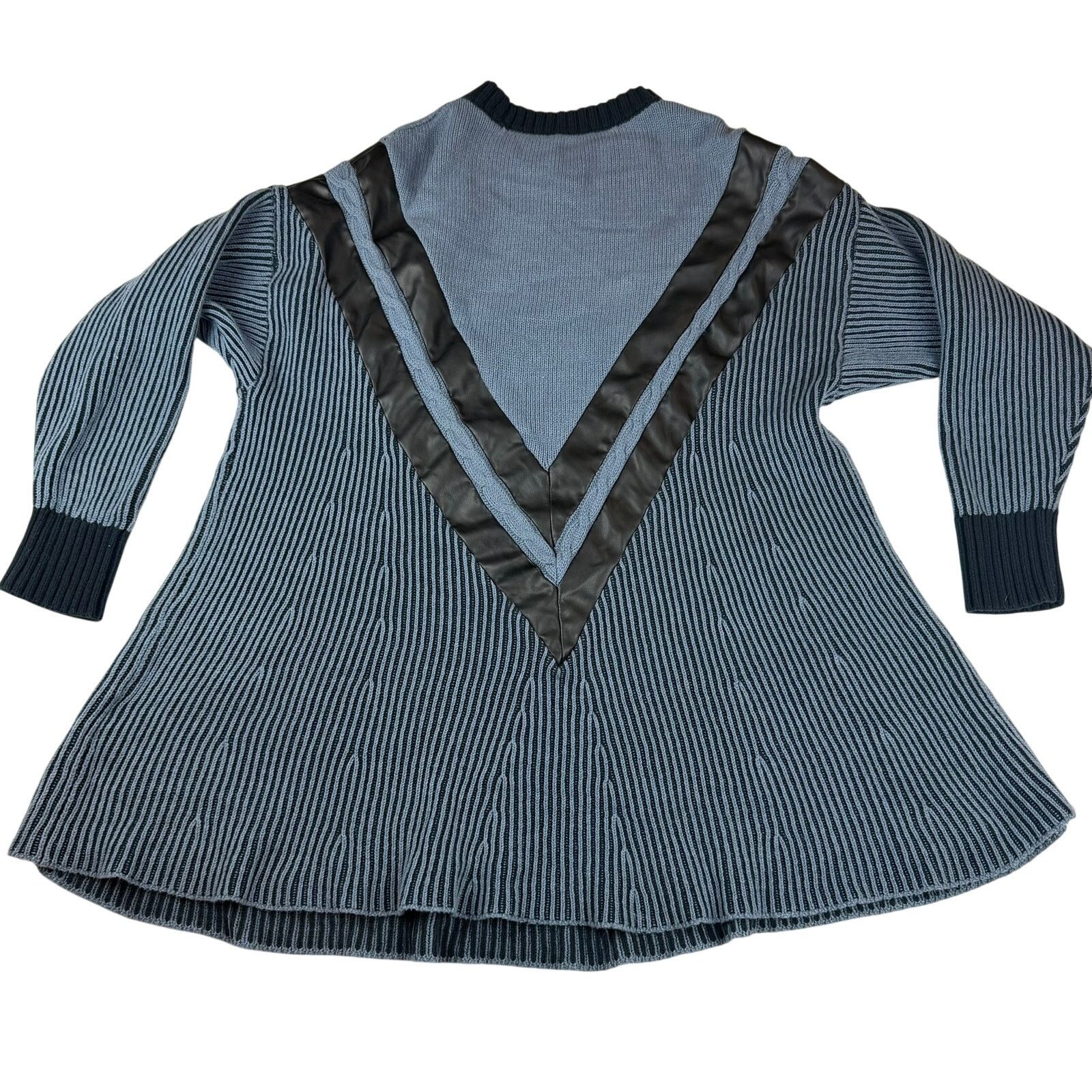 Free People Free People Florence Sweater Mini Dress Blue - Small Size S / US 4 / IT 40 - 2 Thumbnail