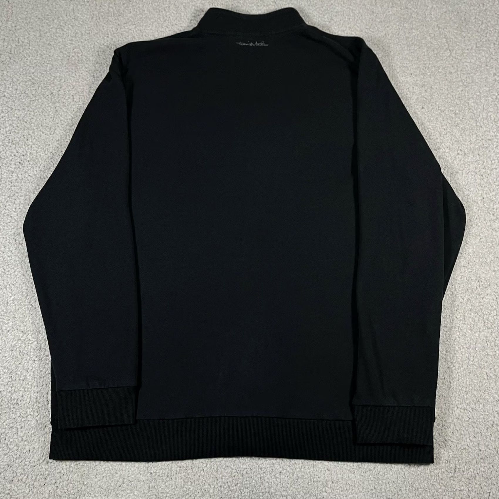 TravisMathew Travis Mathew 1/4 Zip Pullover Mens 3XL Black Stretch Golf Cotton Blend Shirt Size US XXL / EU 58 / 5 - 7 Thumbnail