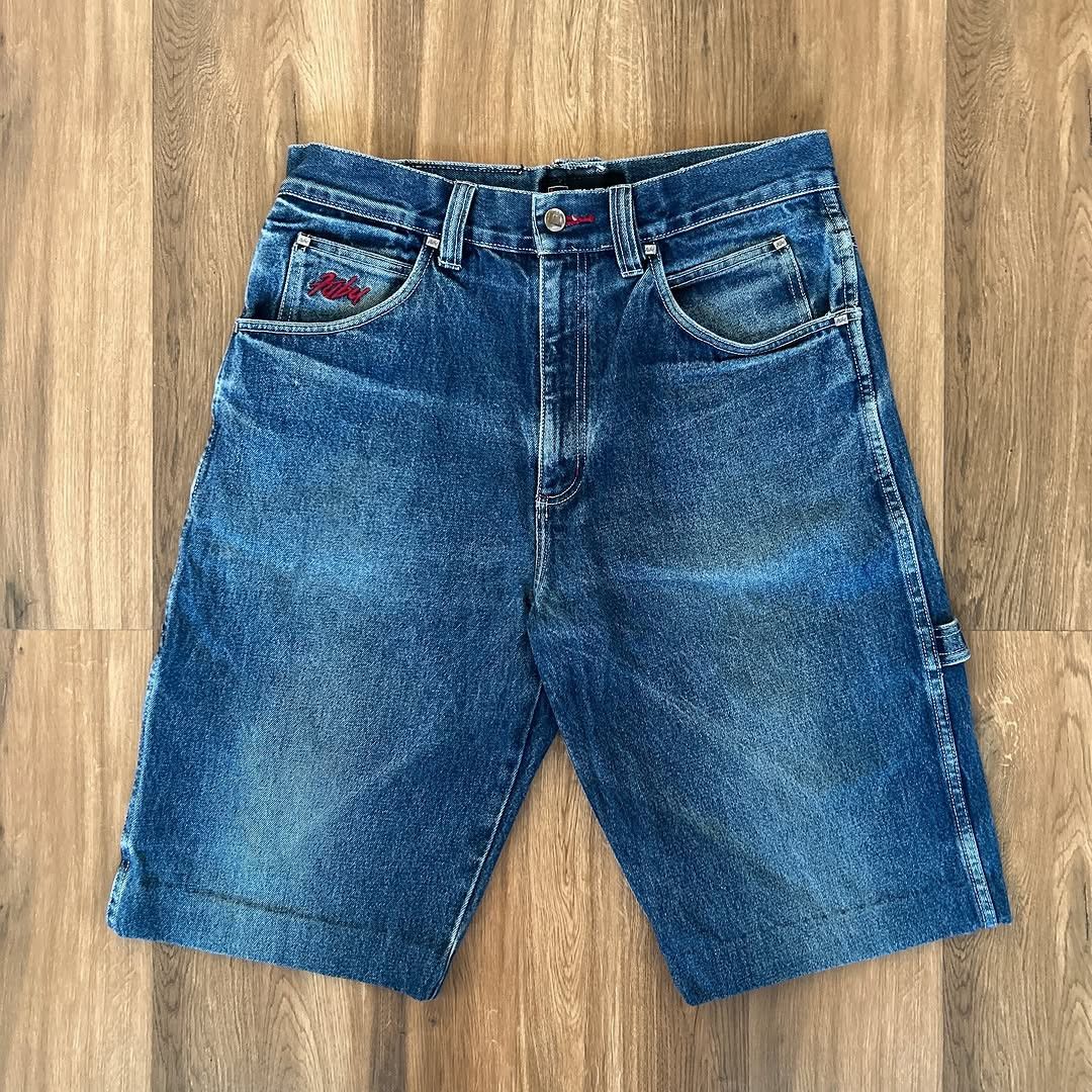 Fubu × Vintage Y2k Fubu Embroidery Denim Jorts Size US 36 / EU 52 - 4 Thumbnail