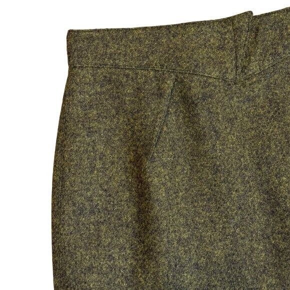 Thierry Mugler 535. THIERRY MUGLER Vintage 80s 100% Wool Green Pencil Skirt Size 27" / US 4 / IT 40 - 2 Thumbnail