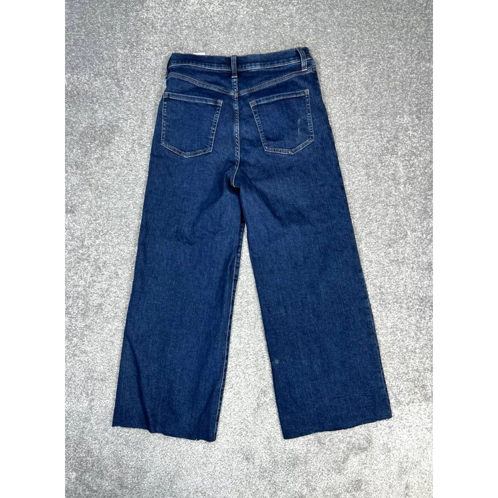 Banana Republic Banana Republic High Rise Wide Leg Jeans Womens 28 Blue Denim Cropped 28x25 Size 28" / US 6 / IT 42 - 2 Thumbnail