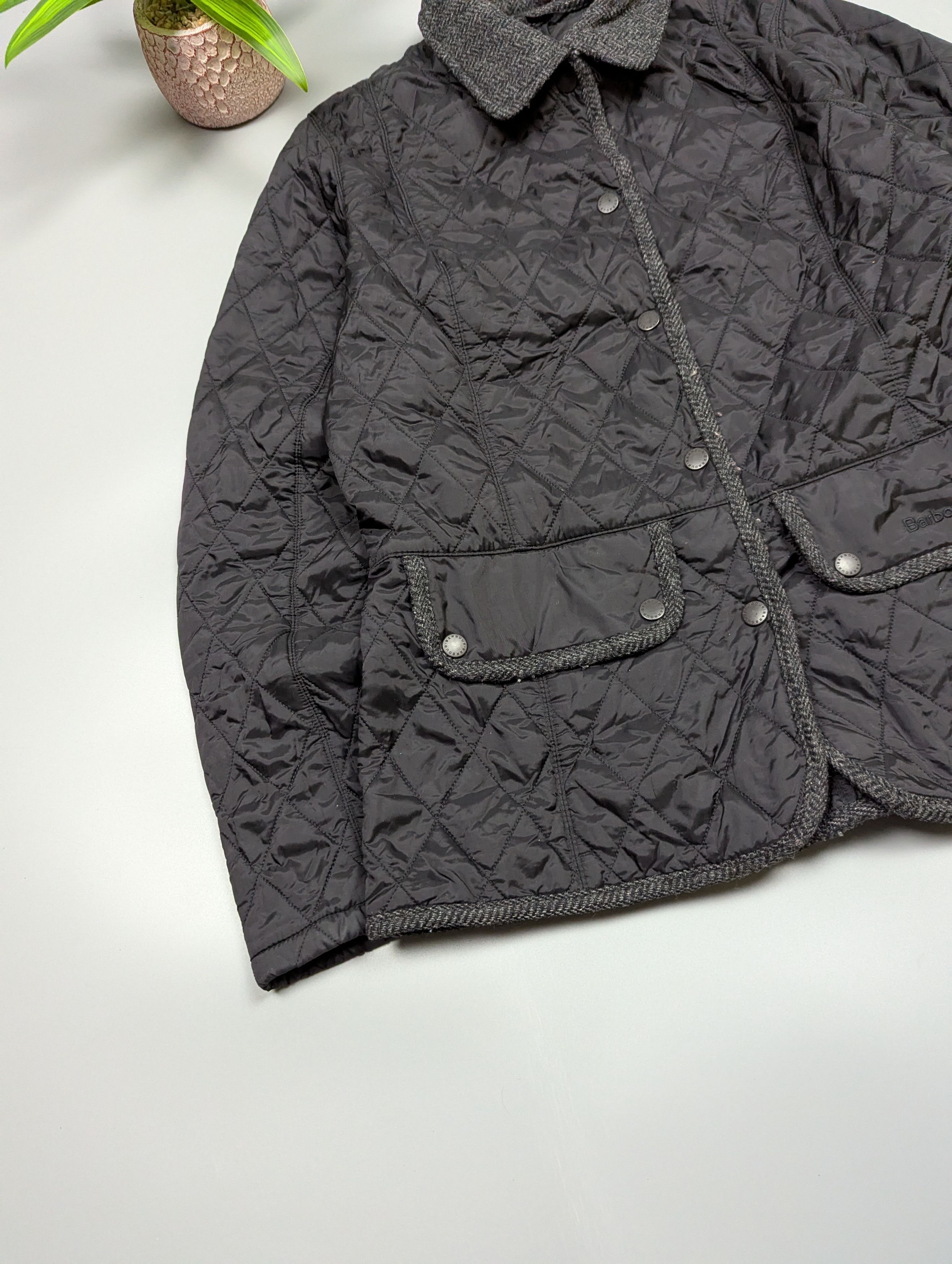 Barbour BARBOUR Women’s Vintage Tweed Quilted Jacket Size L / US 10 / IT 46 - 5 Thumbnail