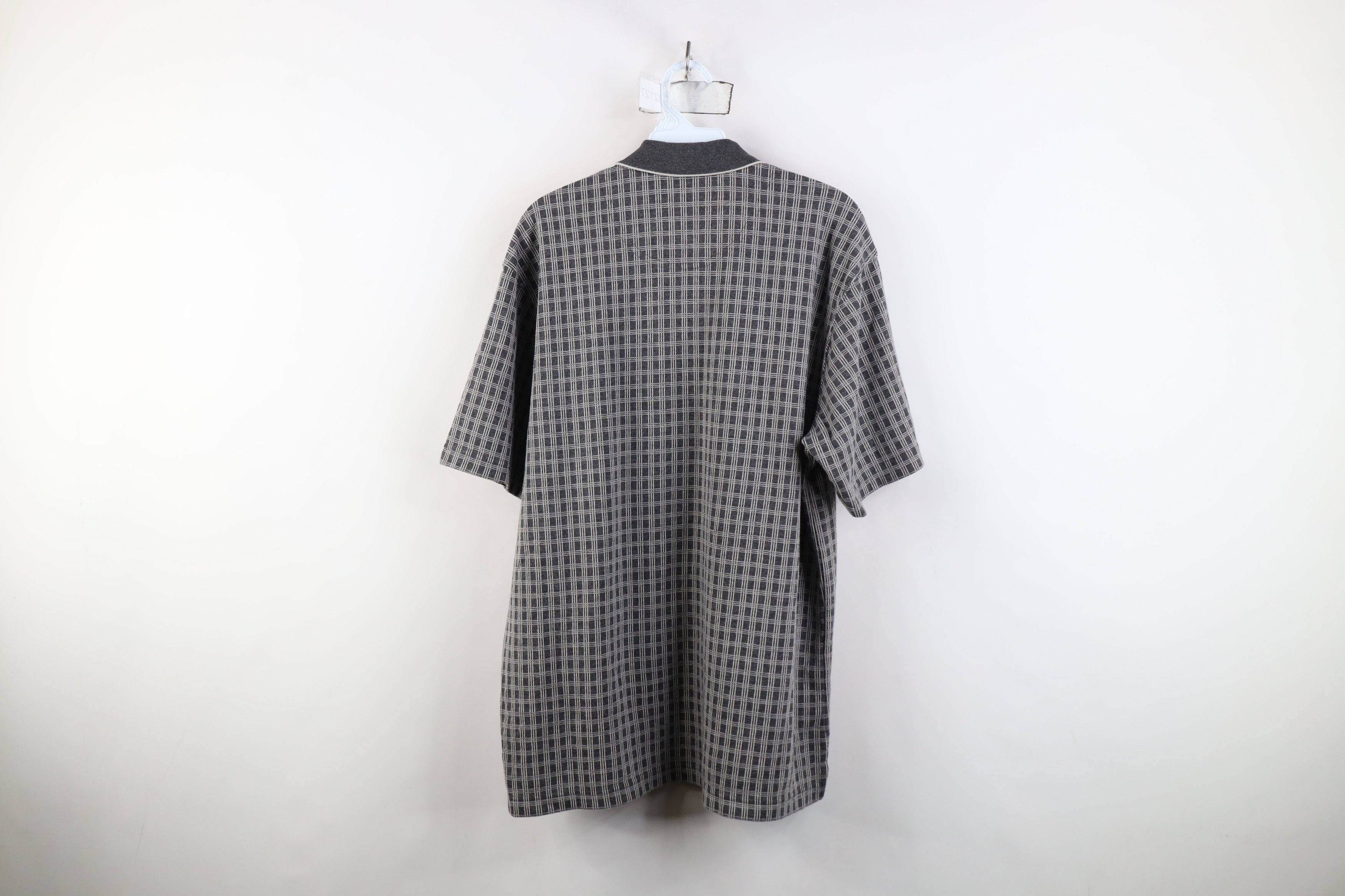 Vintage Vintage 90s Y2K Streetwear Checkered Golf Polo Shirt Gray Size US M / EU 48-50 / 2 - 10 Thumbnail