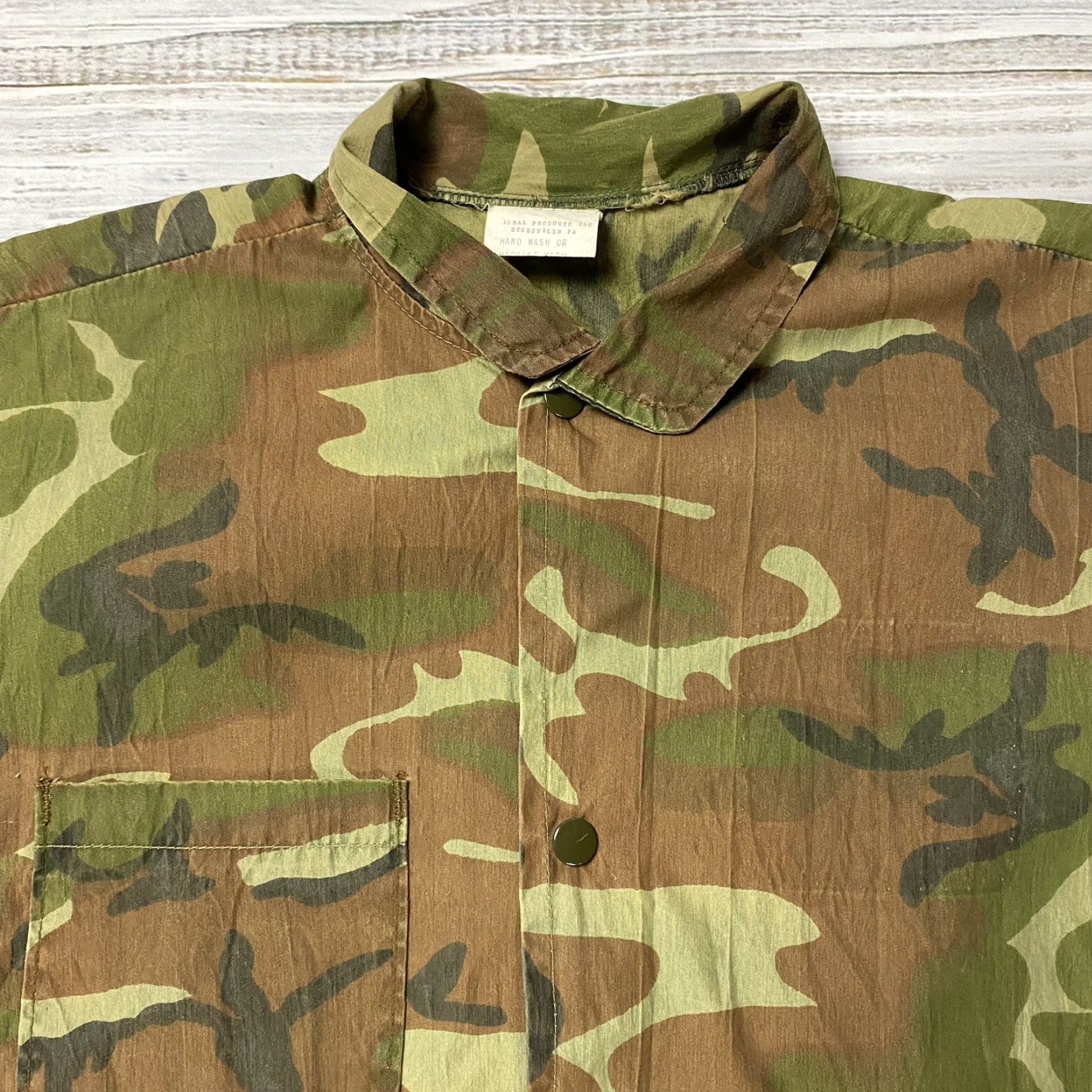 Vintage VTG 60S IDEAL DPM WOODLAND CAMO 2-PIECE POPLIN HUNTING PANTS JACKET SZ L Adult Large Cotton Poplin Military Vintage 1960s IDEAL PRODUCTS Mens Size US 38 / EU 54 - 3 Thumbnail