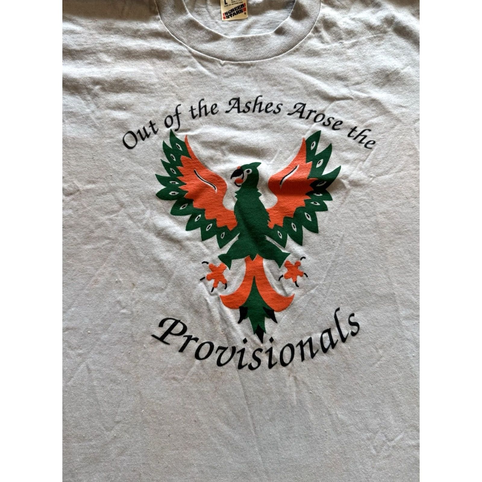 Vintage VINTAGE Screen Stars T-Shirt 80s Irish Northern Aid L Gray The Troubles Noraid Sinn Fein History Mens Size US L / EU 52-54 / 3 - 2 Thumbnail